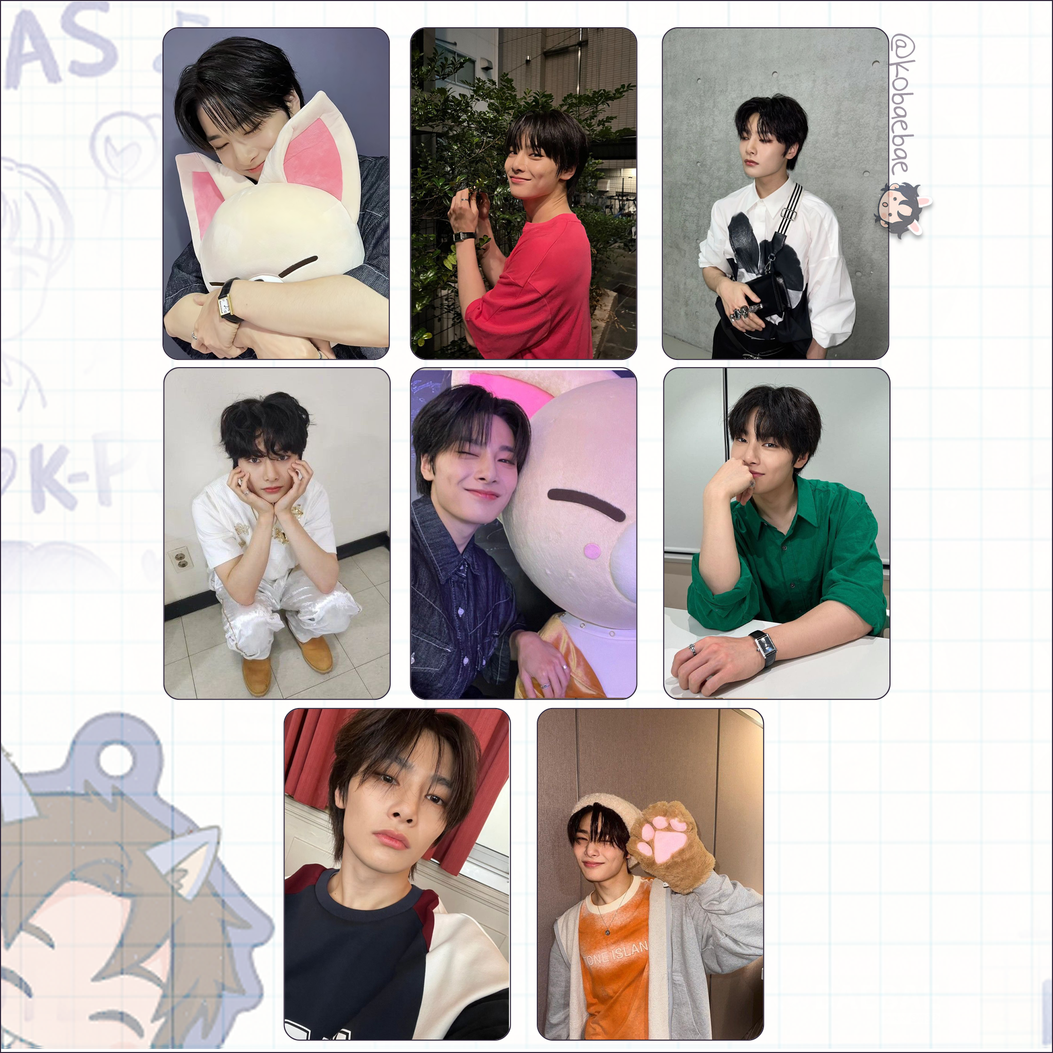 Skz (Stray Kids) - IN handmade photocards kpop inspired - Set 6