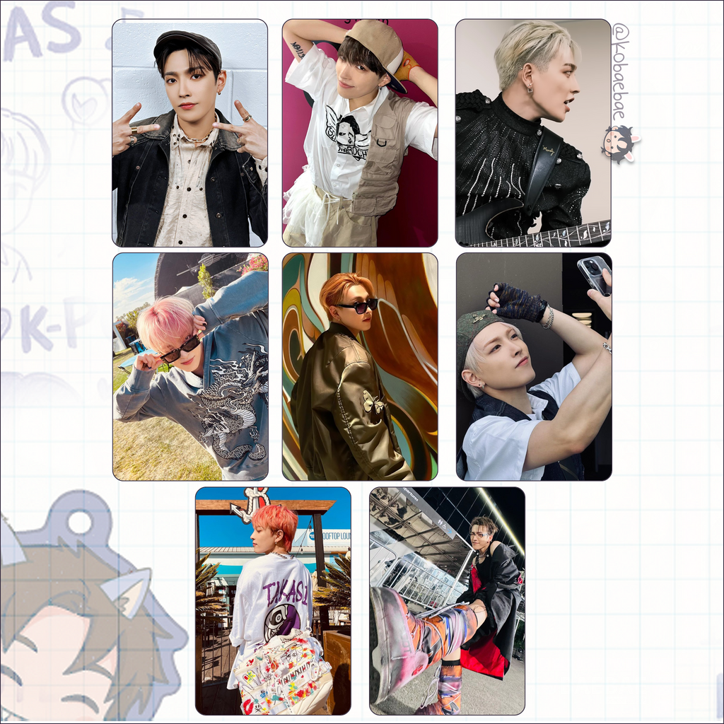 Atz - Hongjoong handmade photocards kpop inspired - Set 5