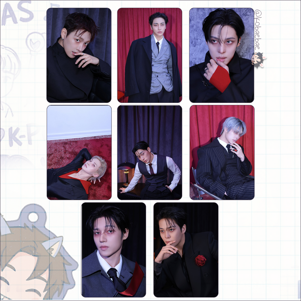 Ateez - G.H. 5 handmade photocards kpop inspired - set 1