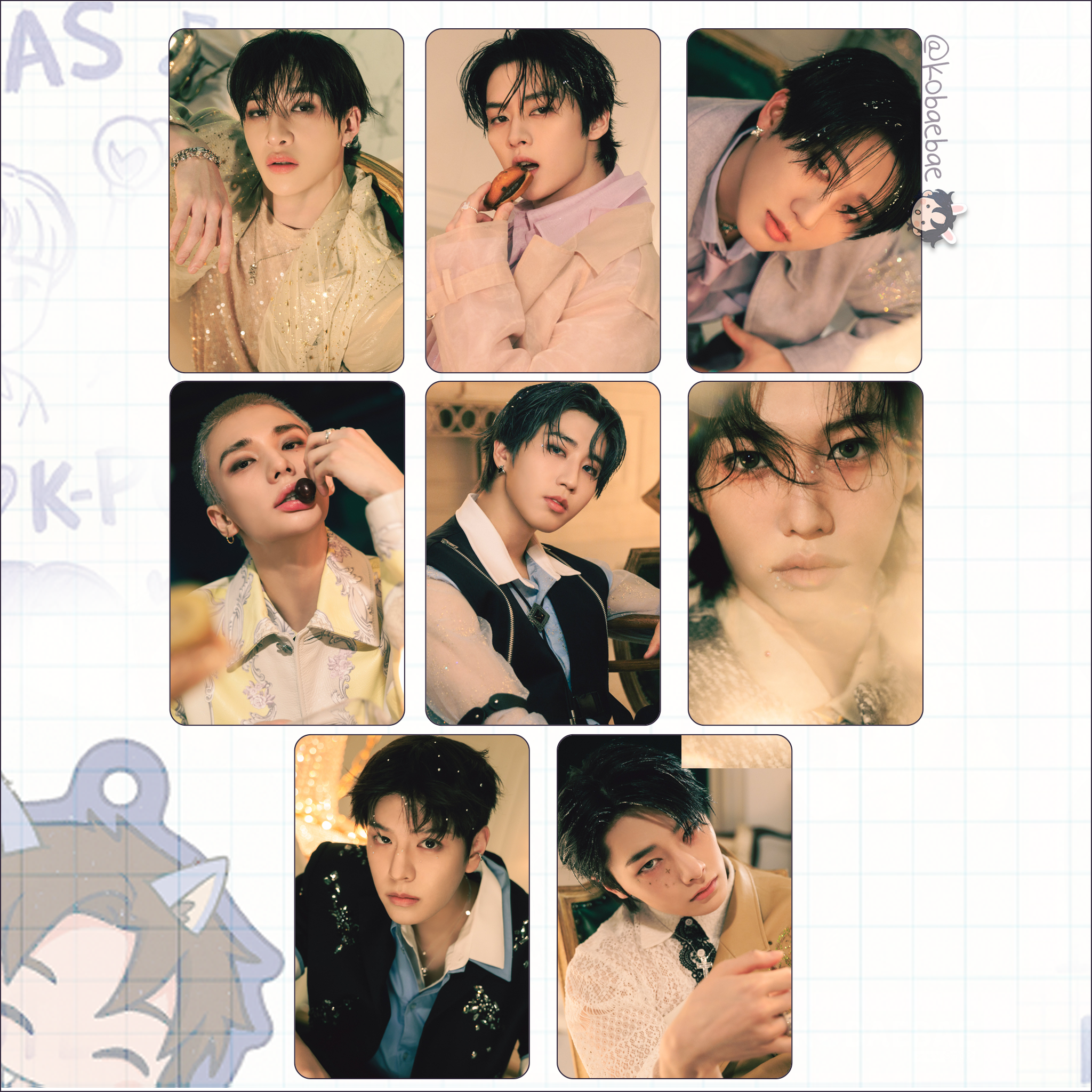 Skz - H.o.l.l.o.w. Handmade photocards kpop inspired - Bias set 2