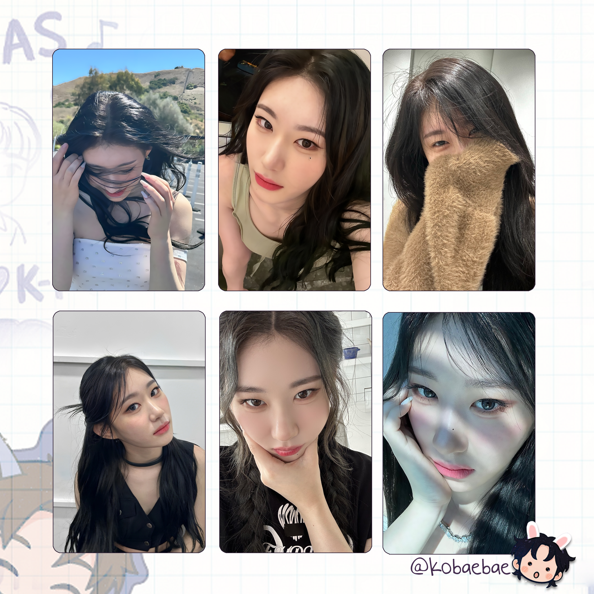 Itz - Chae handmade photocards kpop inspired - Set 2