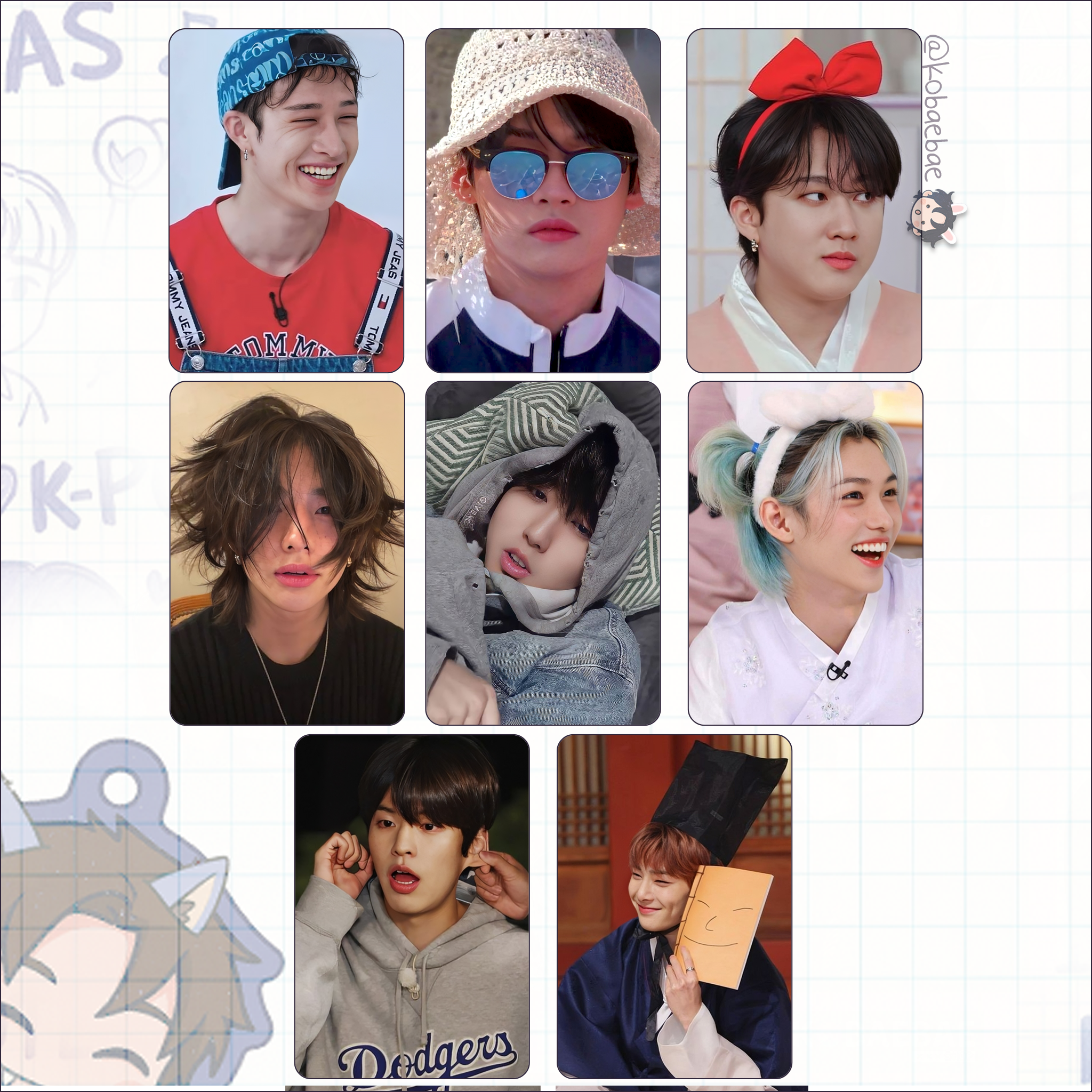 Skz - Funny set Handmade photocards kpop inspired - Bias set