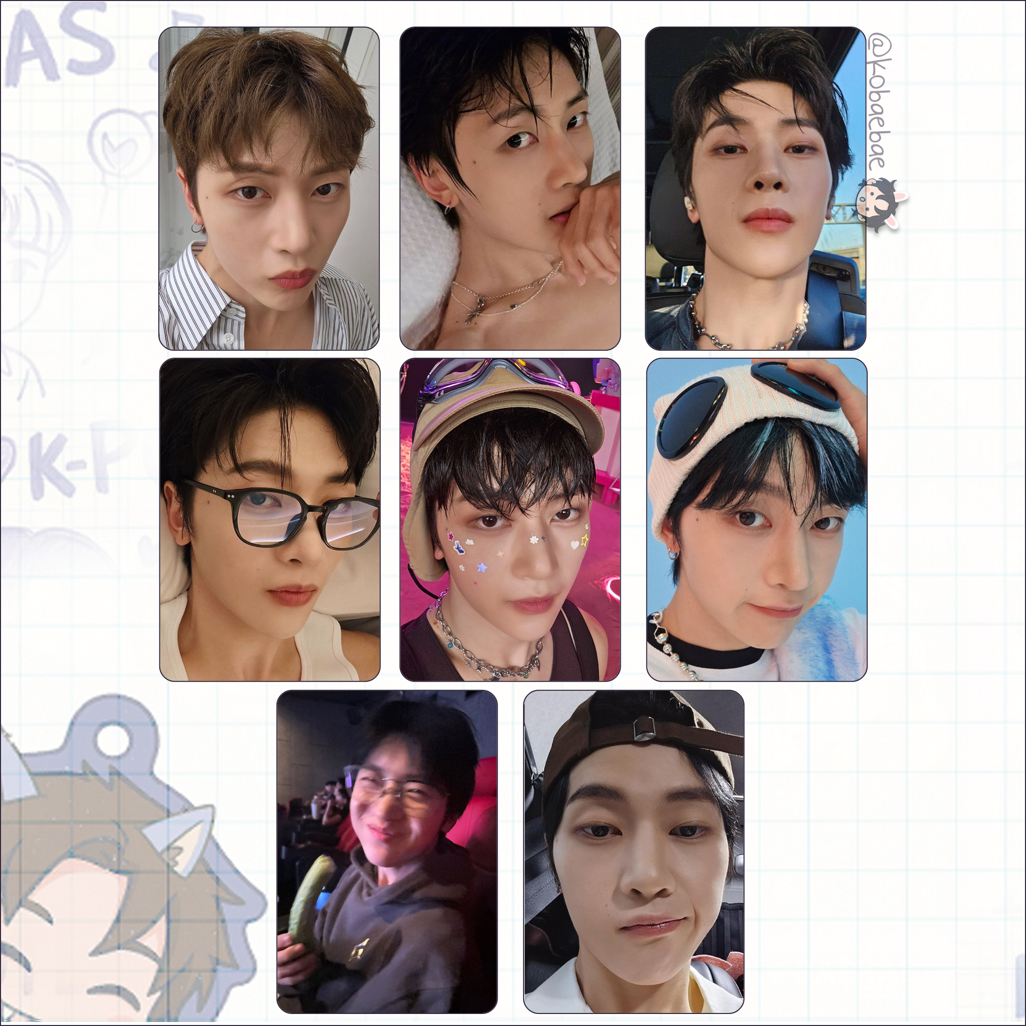 Zb1 - Matthew handmade photocards kpop inspired - Set 3