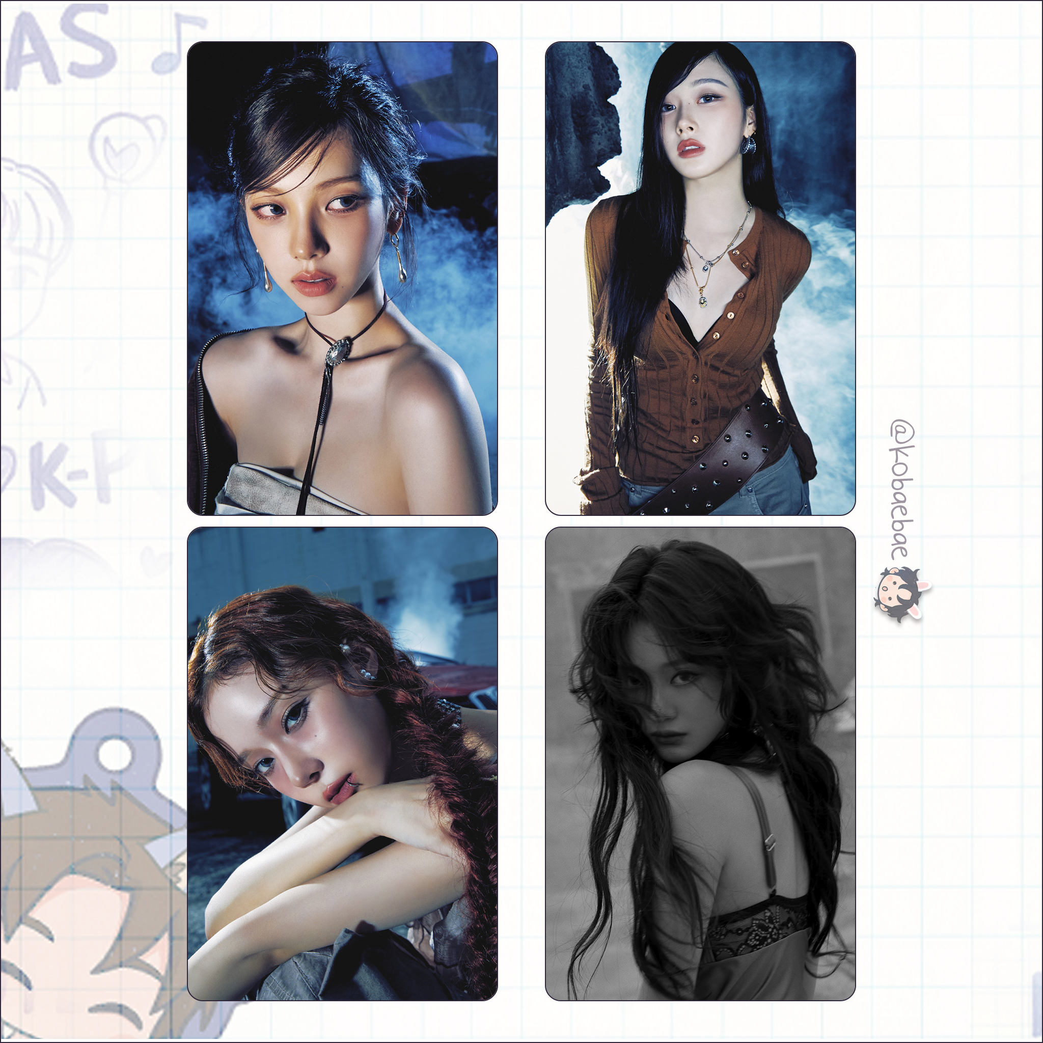 Aespa - Drama handmade photocards kpop inspired - set 1