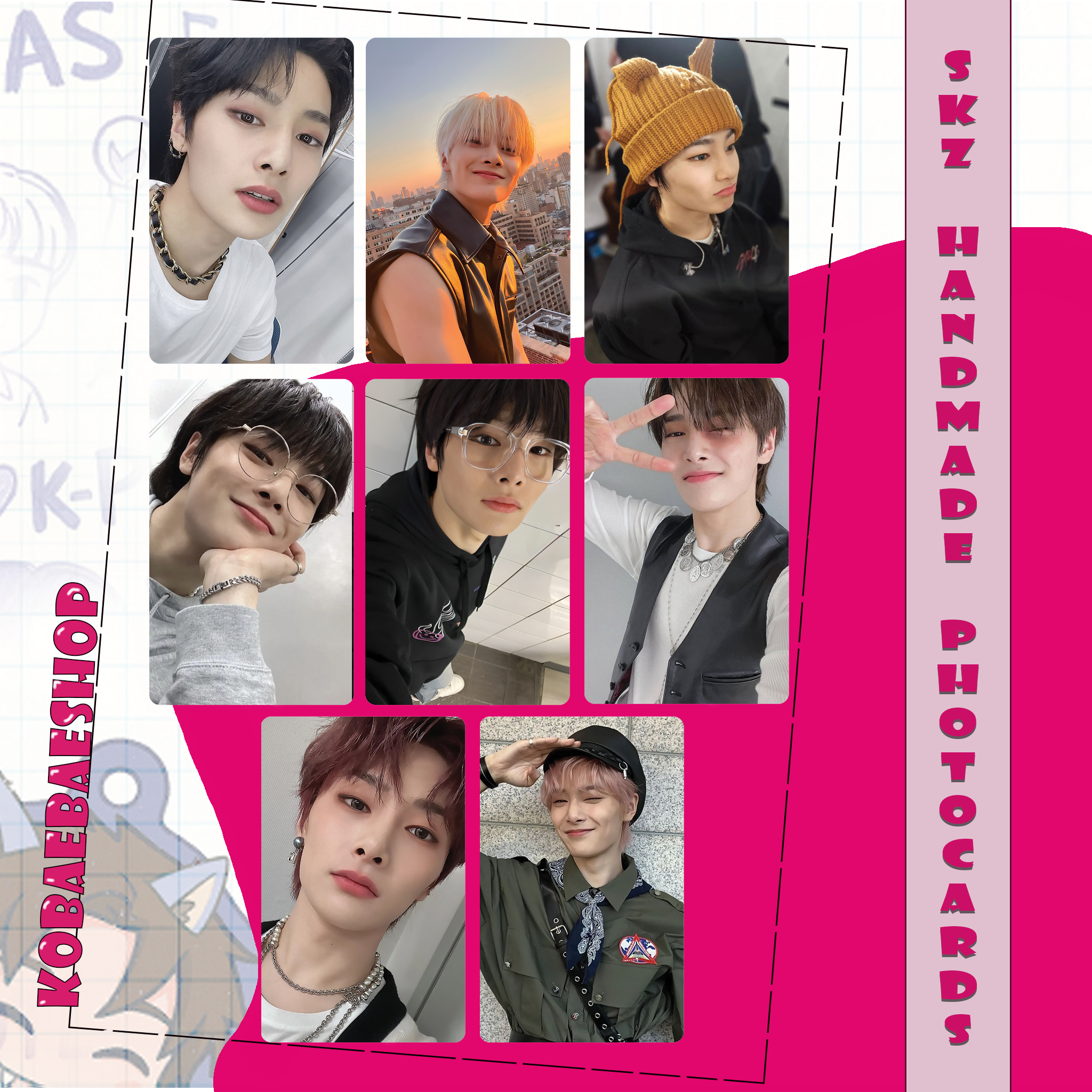 Skz - Innie Handmade photocards kpop inspired - Bias set 4