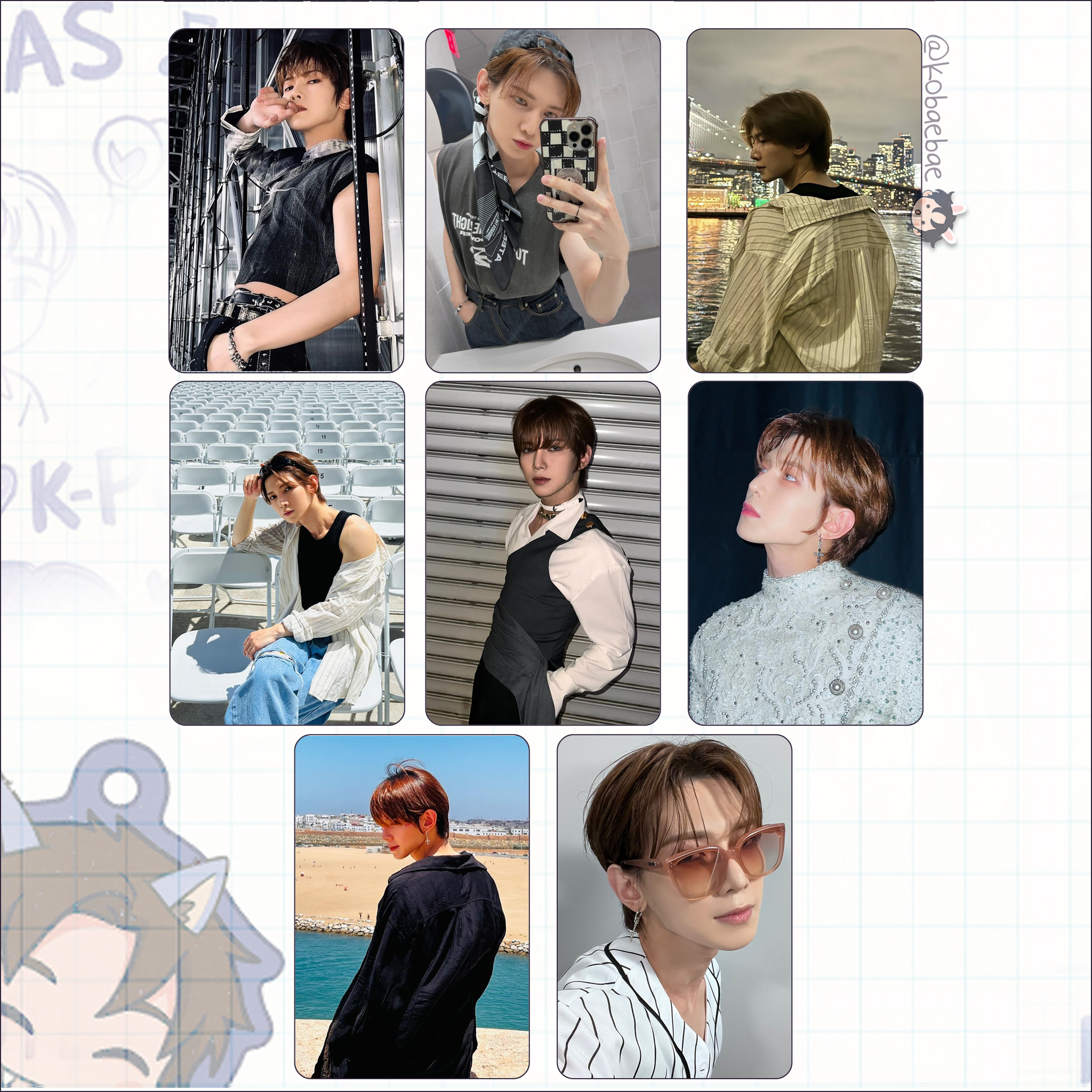Atz - Yeosang handmade photocards kpop inspired - Set 5