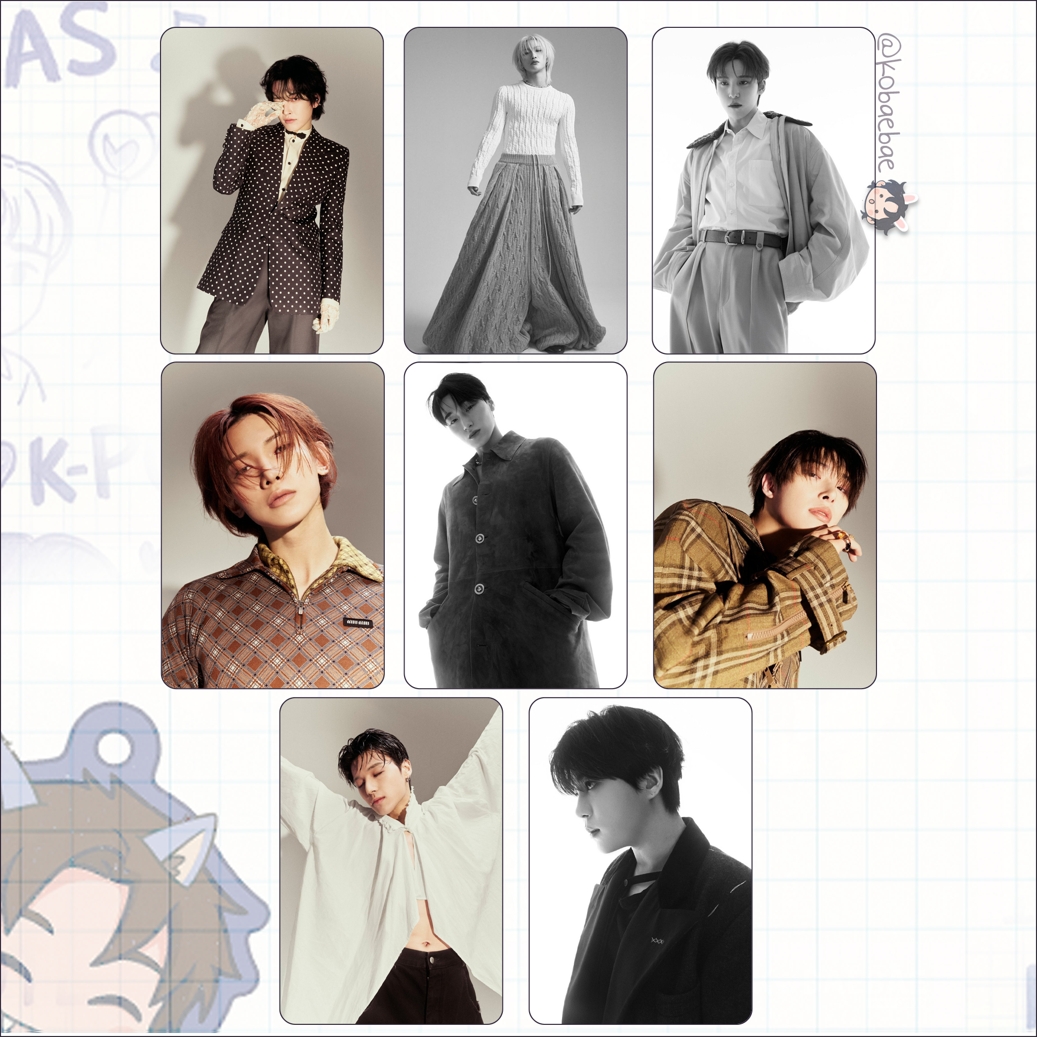 Atz - Ny.Lon Handmade photocards kpop inspired - Bias set