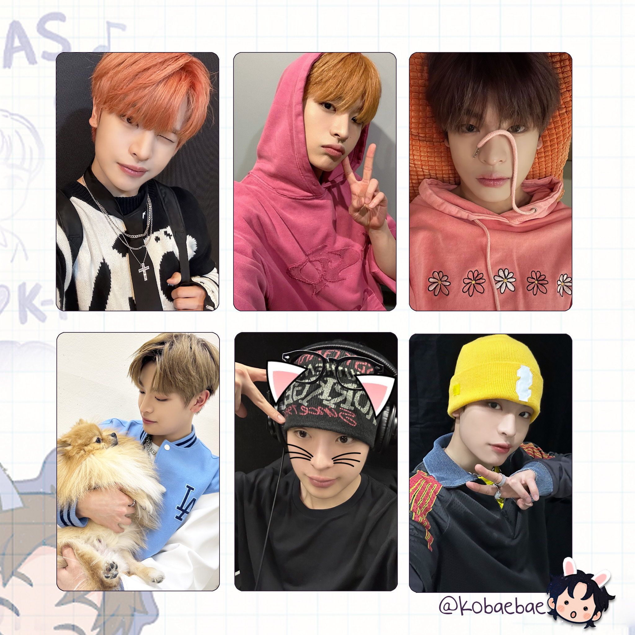 Xikers - Yechan handmade photocards kpop inspired - Set 2