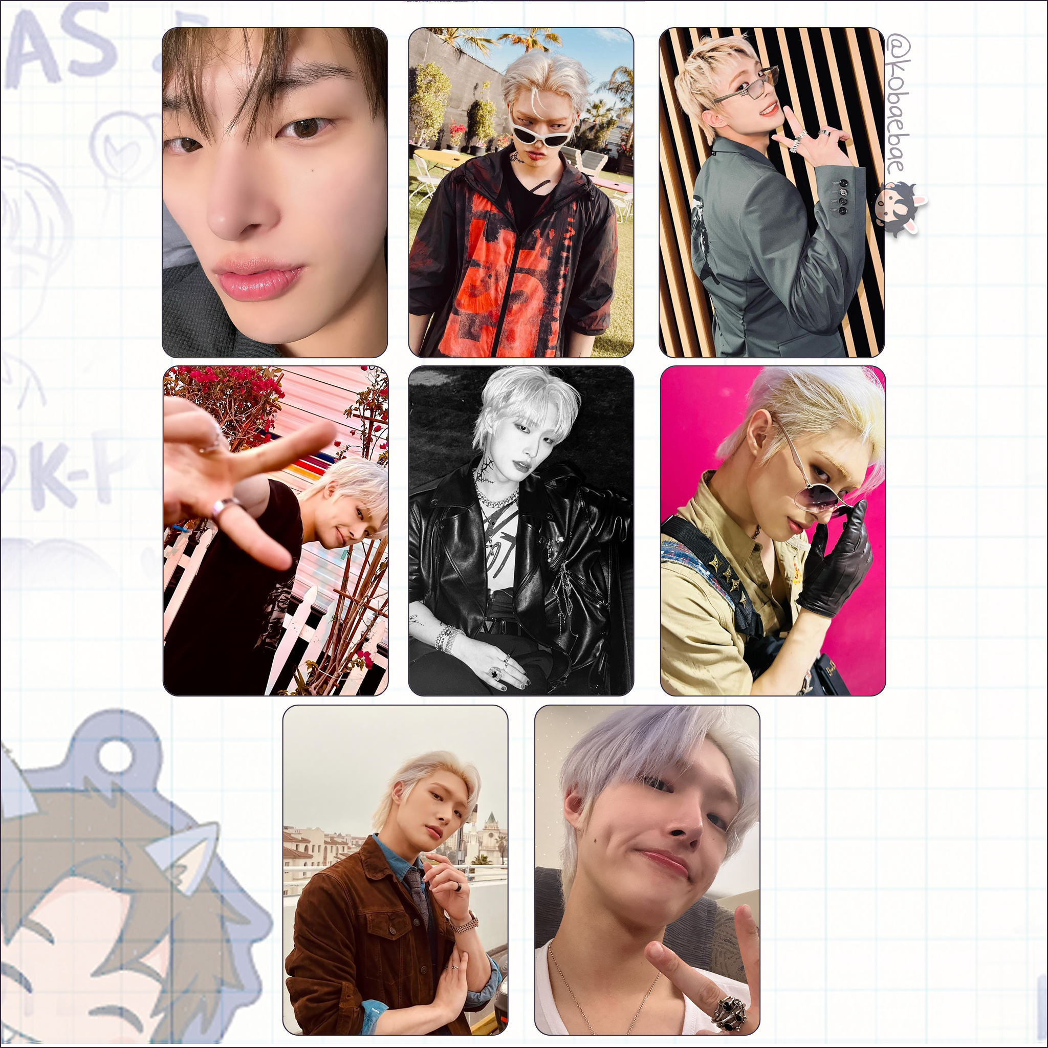 Atz - Mingi handmade photocards kpop inspired - Set 5