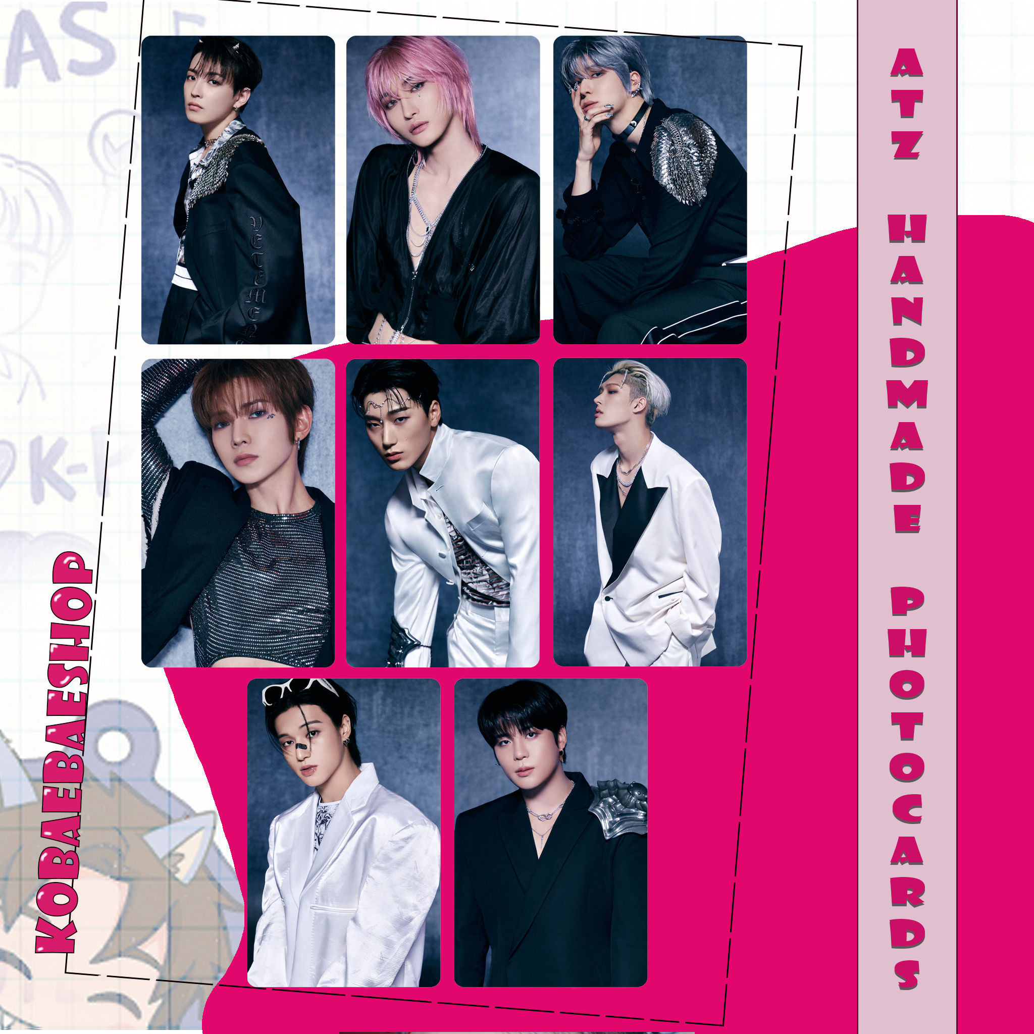 Atz - Golden H. 2 -  Handmade photocards kpop inspired - For vers.