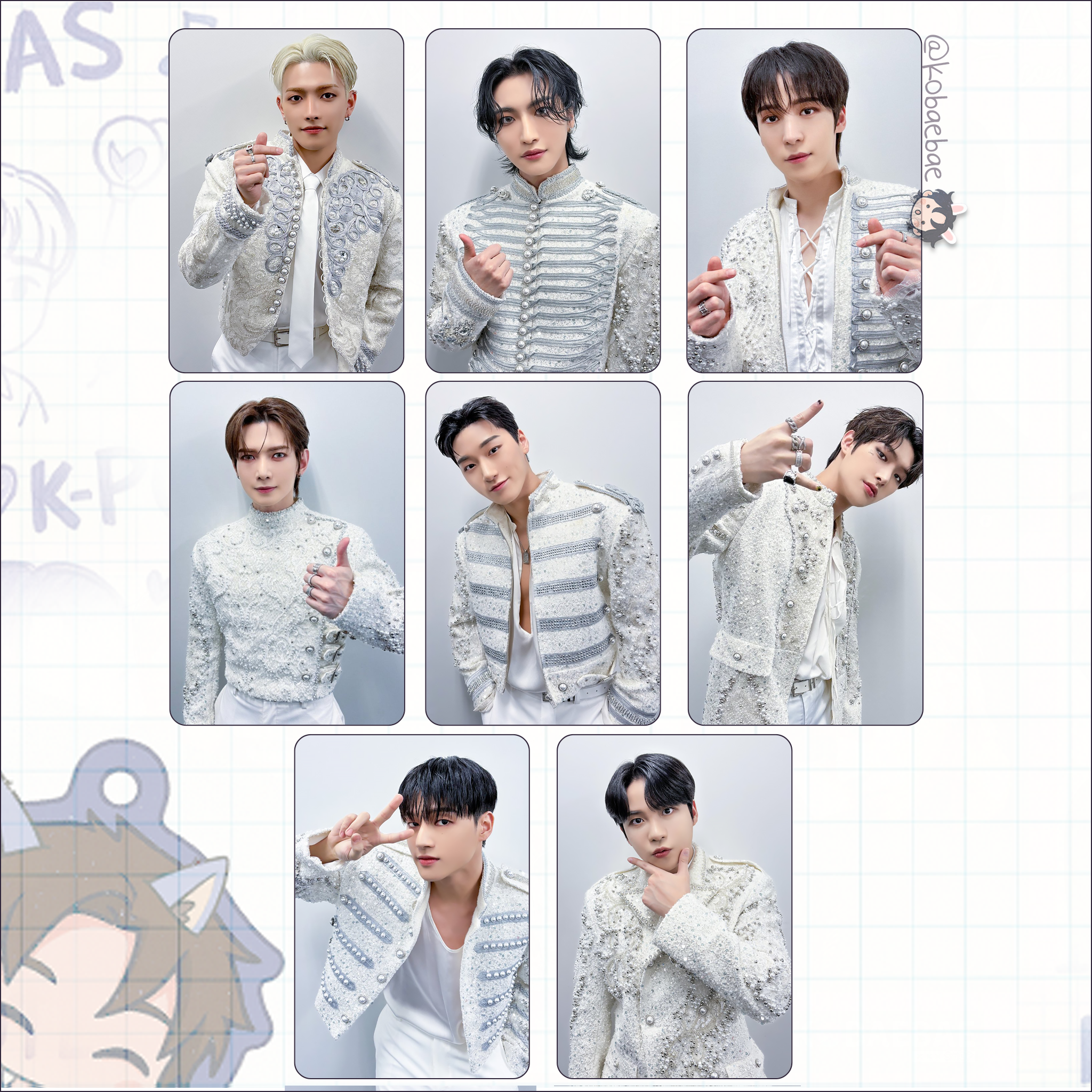 Atz - Bloggy handmade photocards kpop inspired - Bias set 1