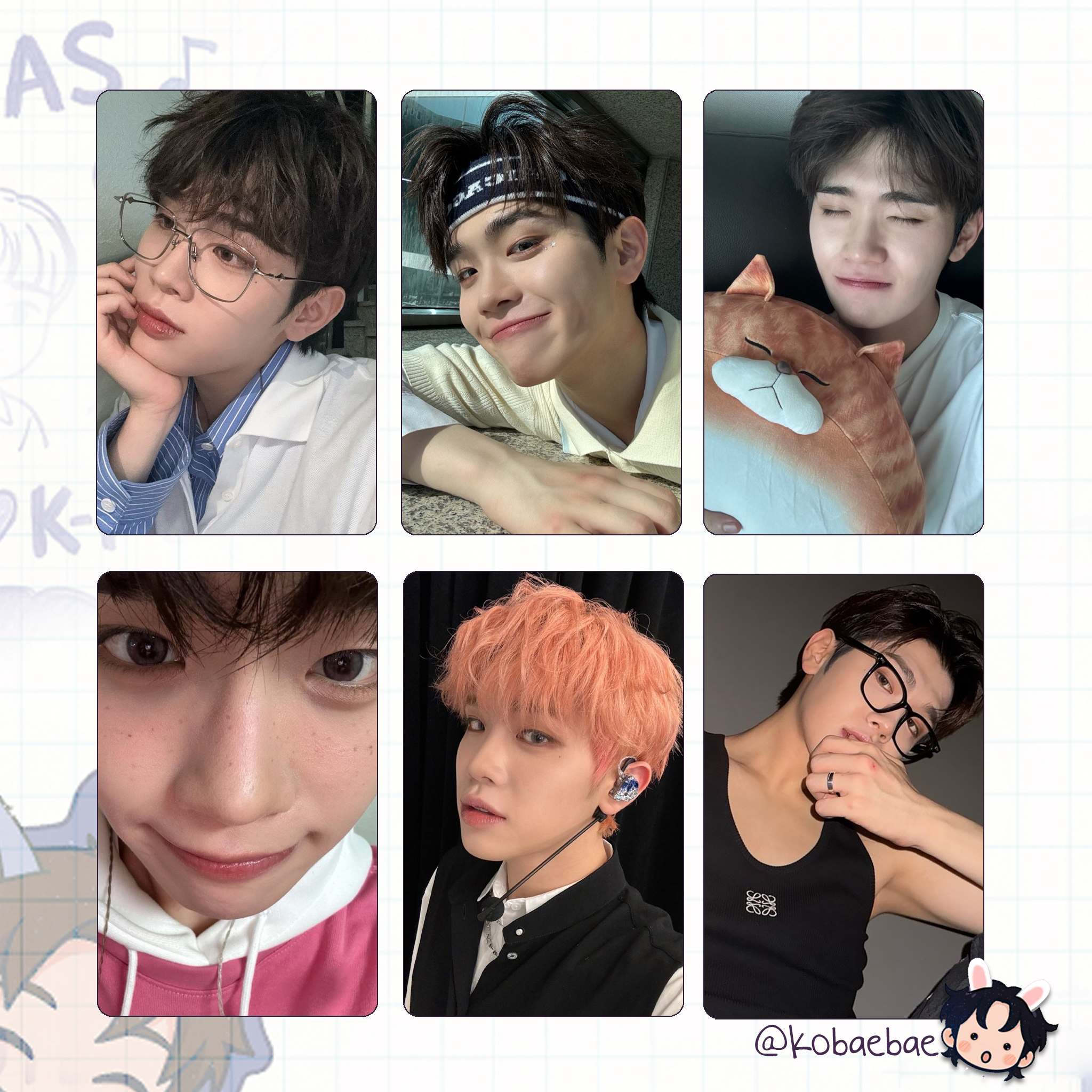 Zb1 - Taerae handmade photocards kpop inspired - Set 2