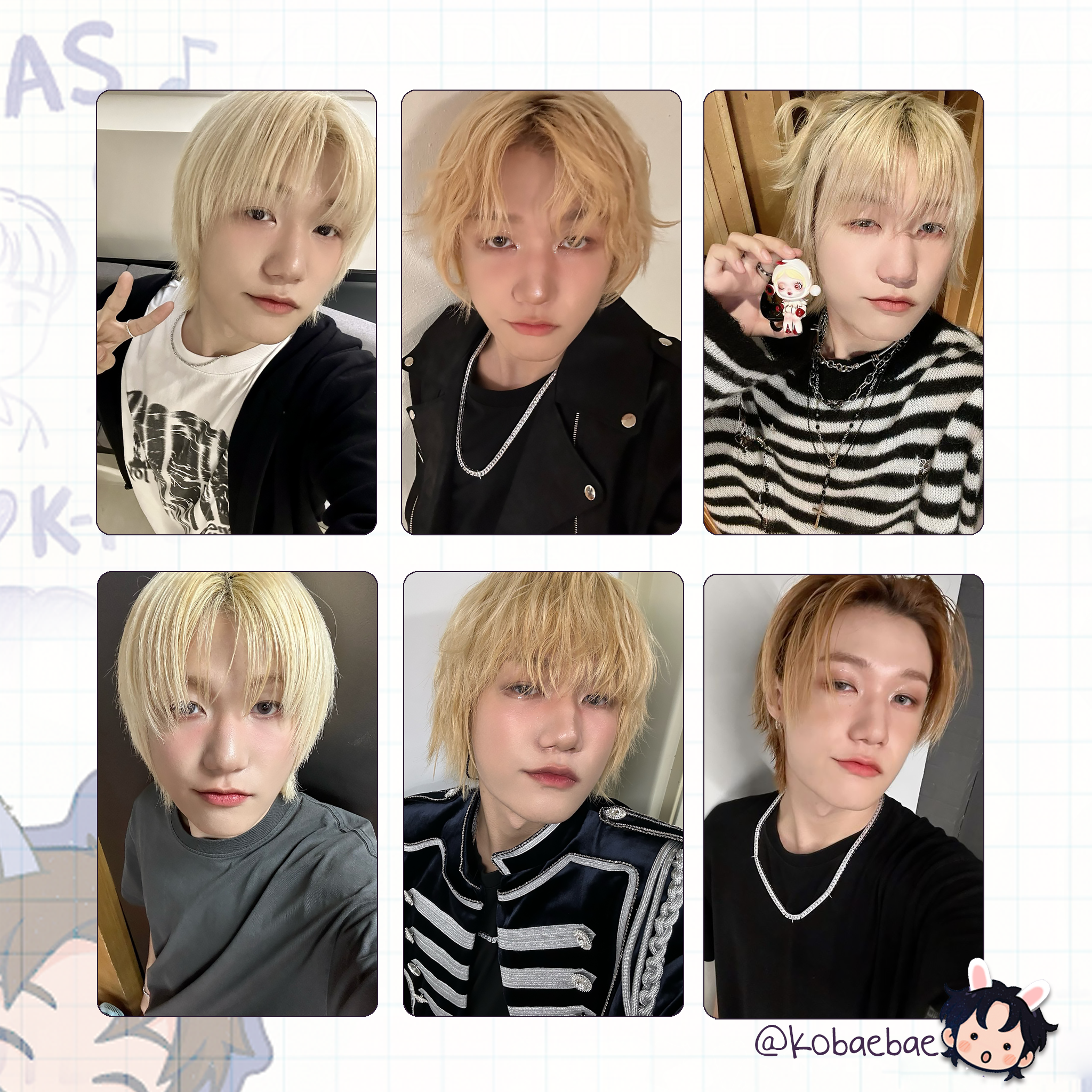 P1H - Seob handmade photocards kpop inspired - Set 2