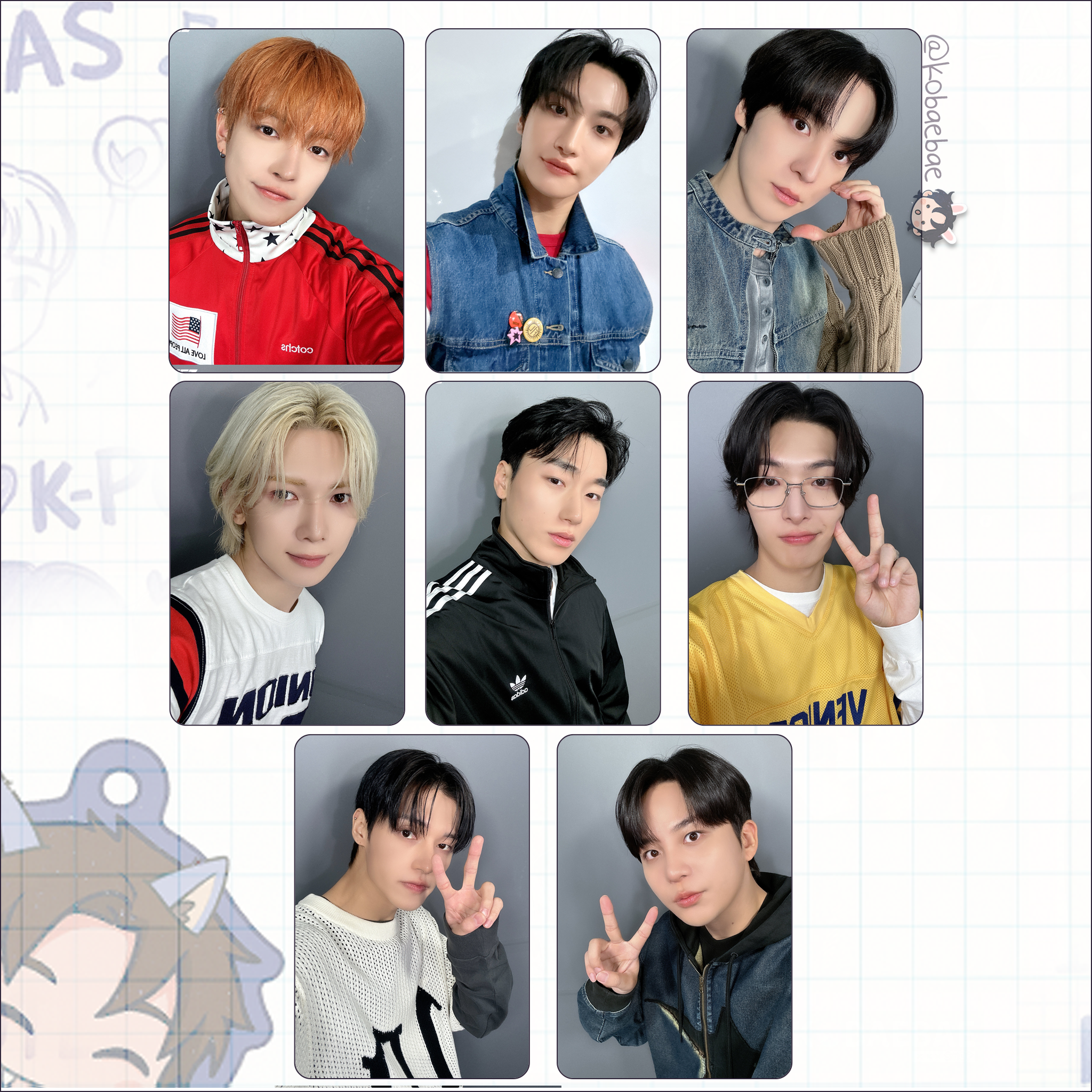 Atz - Bloggy handmade photocards kpop inspired - Bias set 5 - Bias set