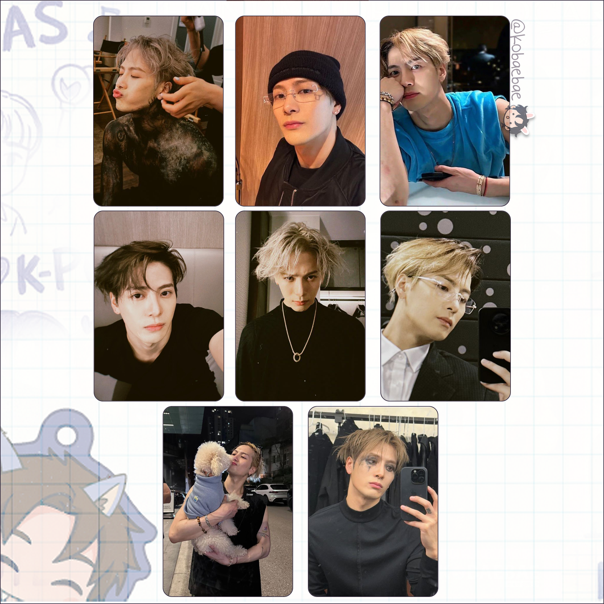 Jackson Wang - handmade photocards kpop inspired - bias set