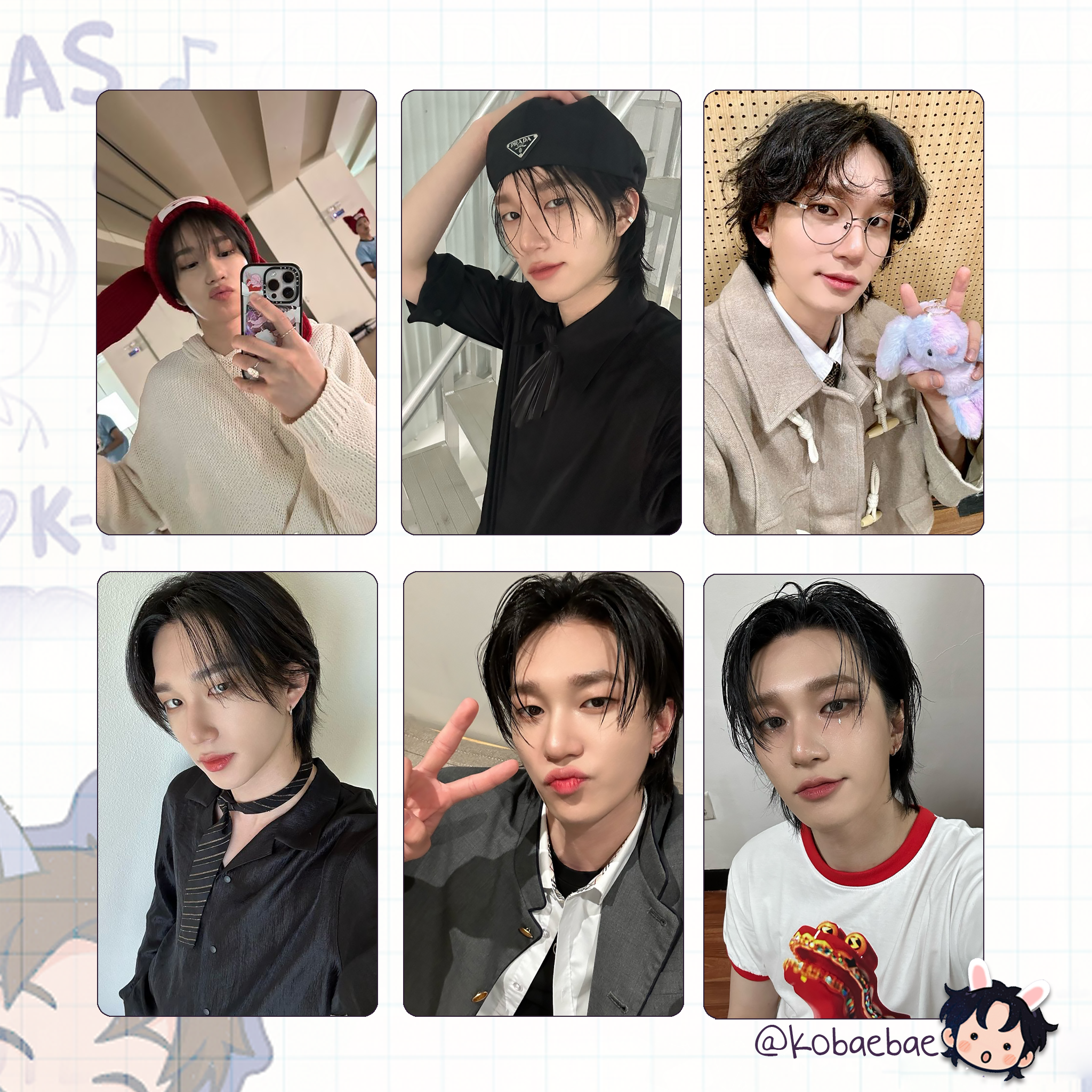 P1H - Theo handmade photocards kpop inspired - Set 2