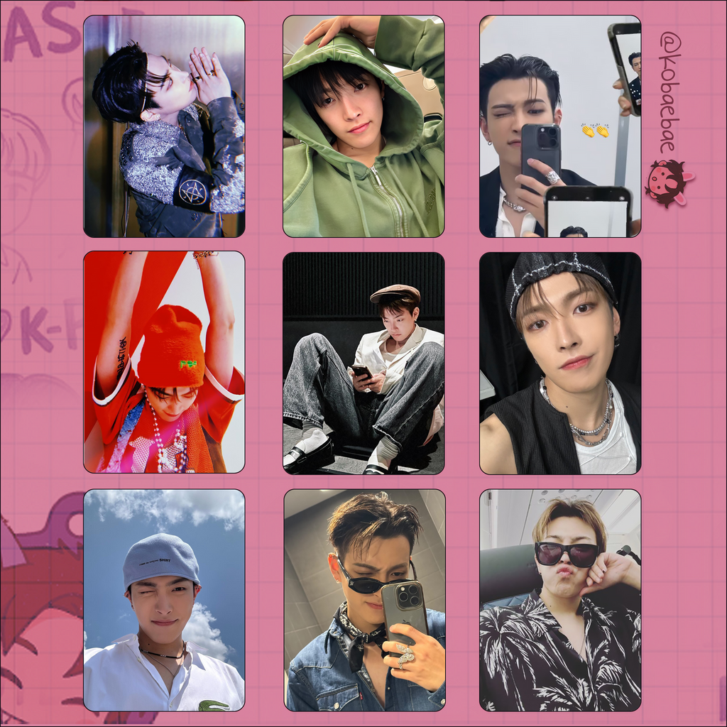 Ateez - Hongjoong handmade photocards kpop inspired - set 6