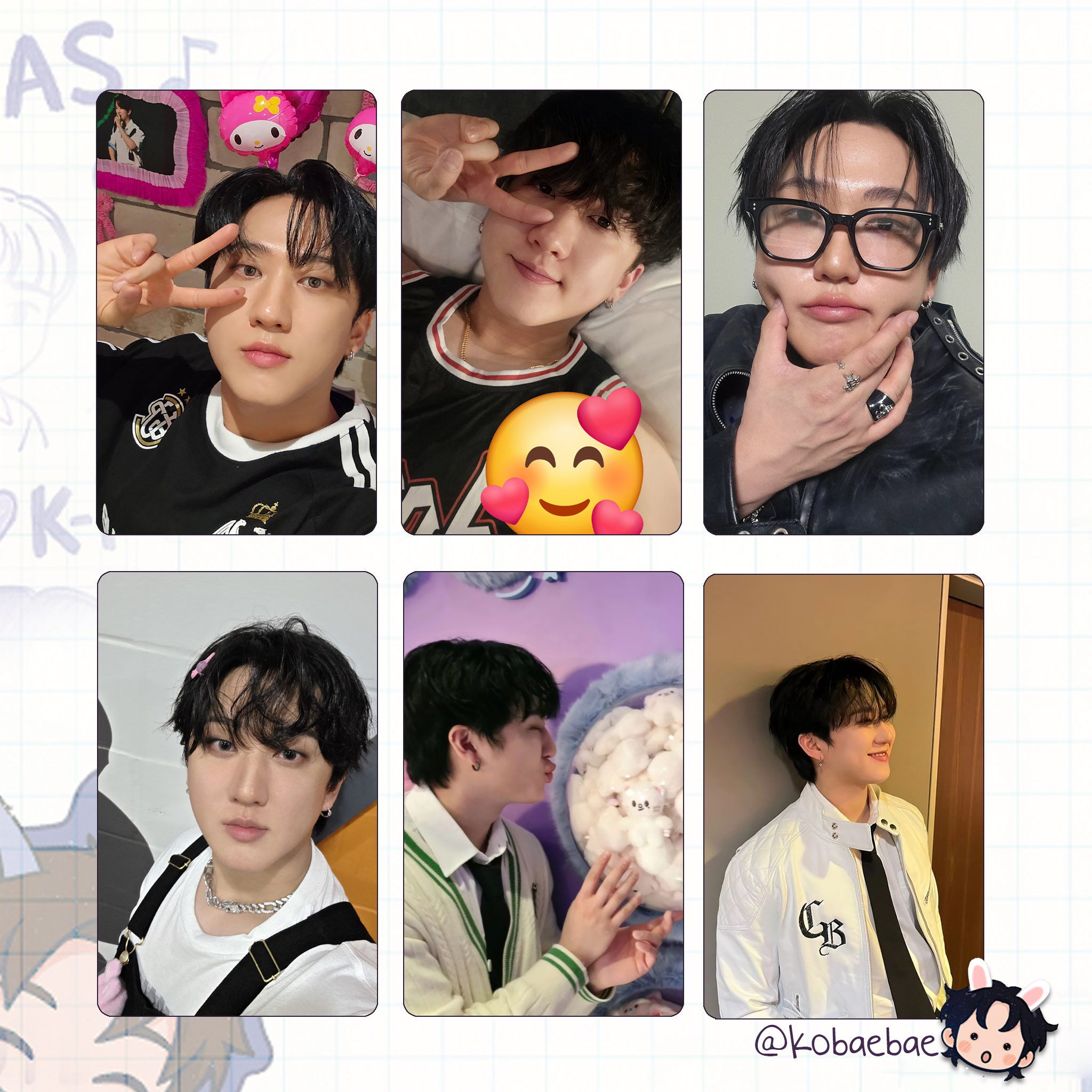 Skz (Stray Kids) - Changbin handmade photocards kpop inspired - Set 8