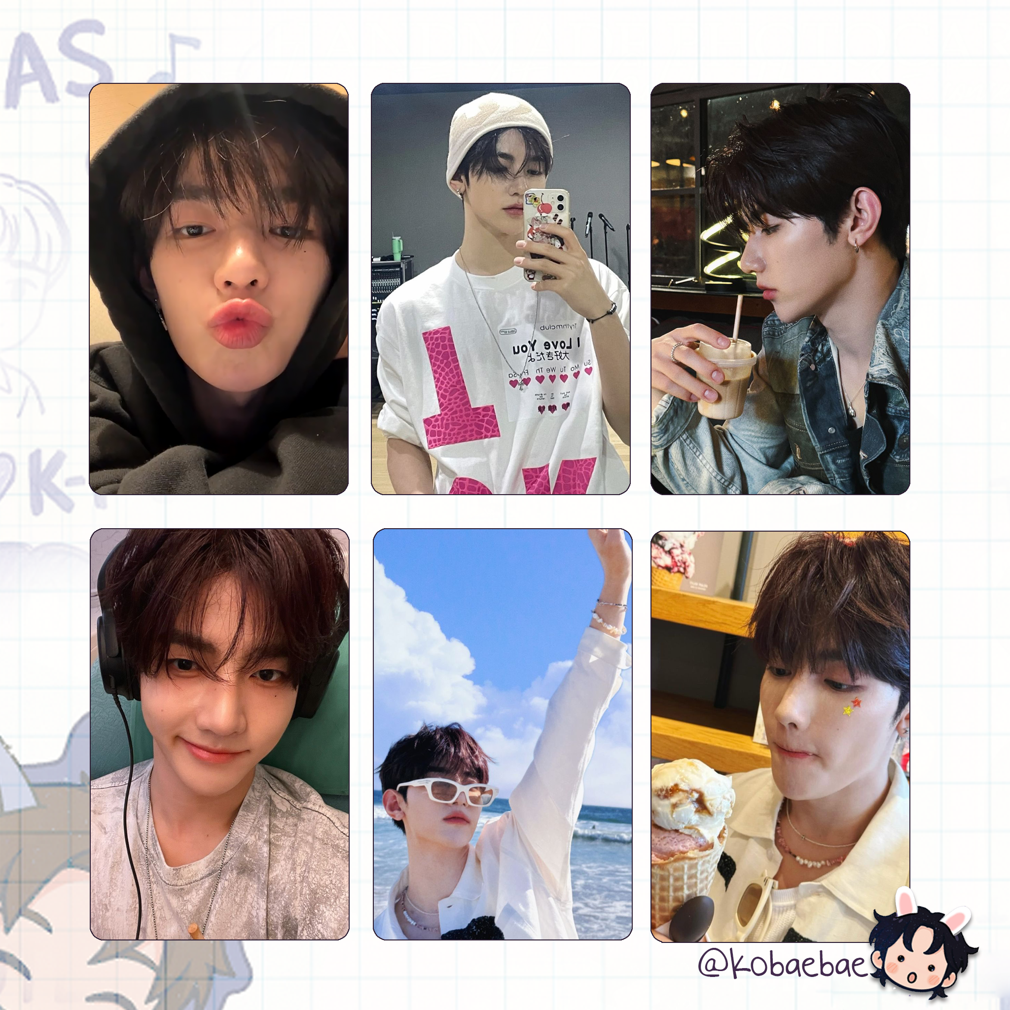 Zb1 - Hao handmade photocards kpop inspired - Set 2