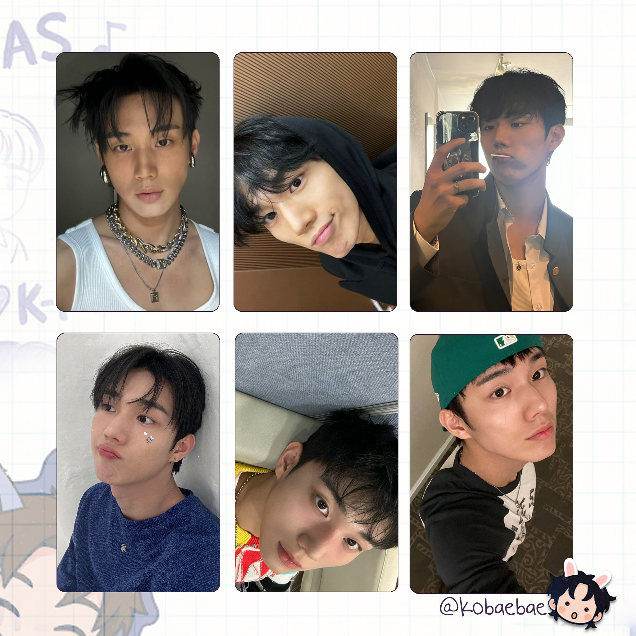 P1harmony - Intak handmade photocards kpop inspired - Set 3