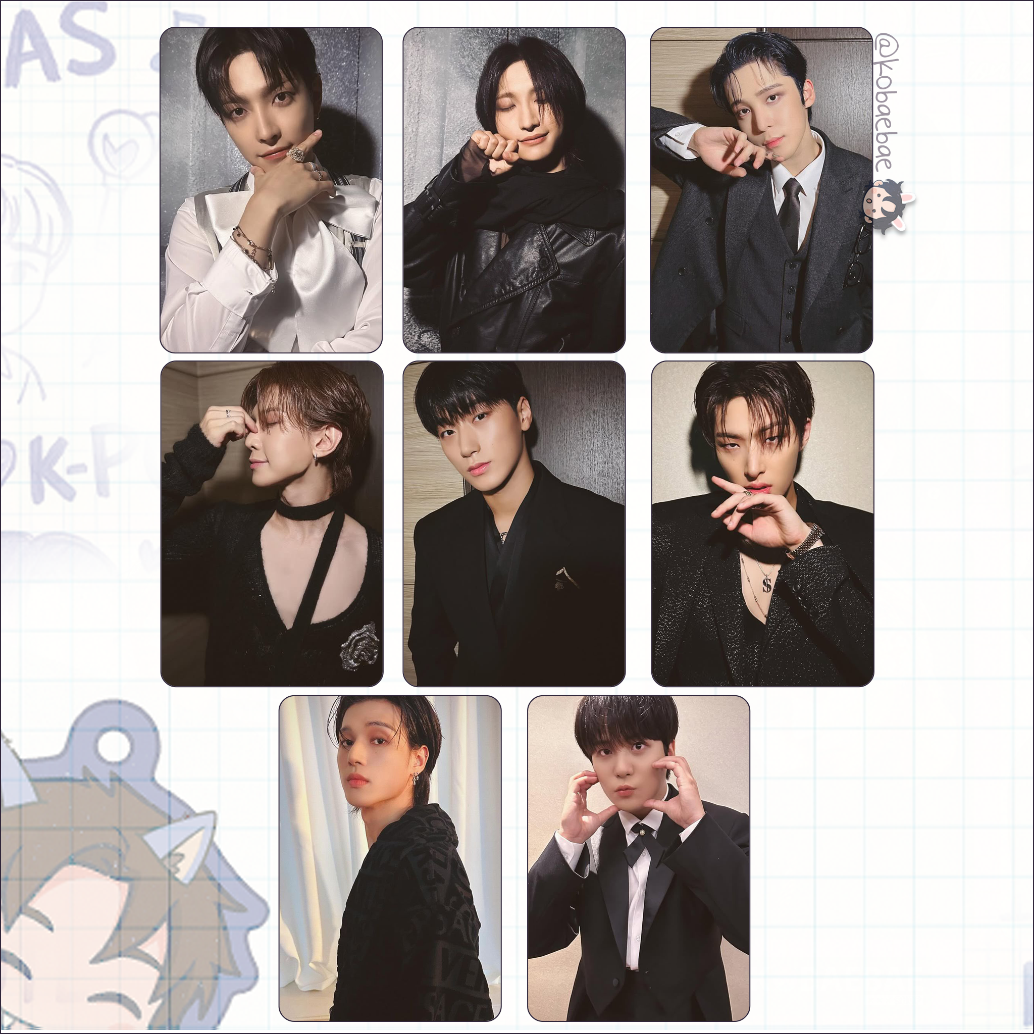 Atz - Self Style Handmade photocards kpop inspired - Bias set 3