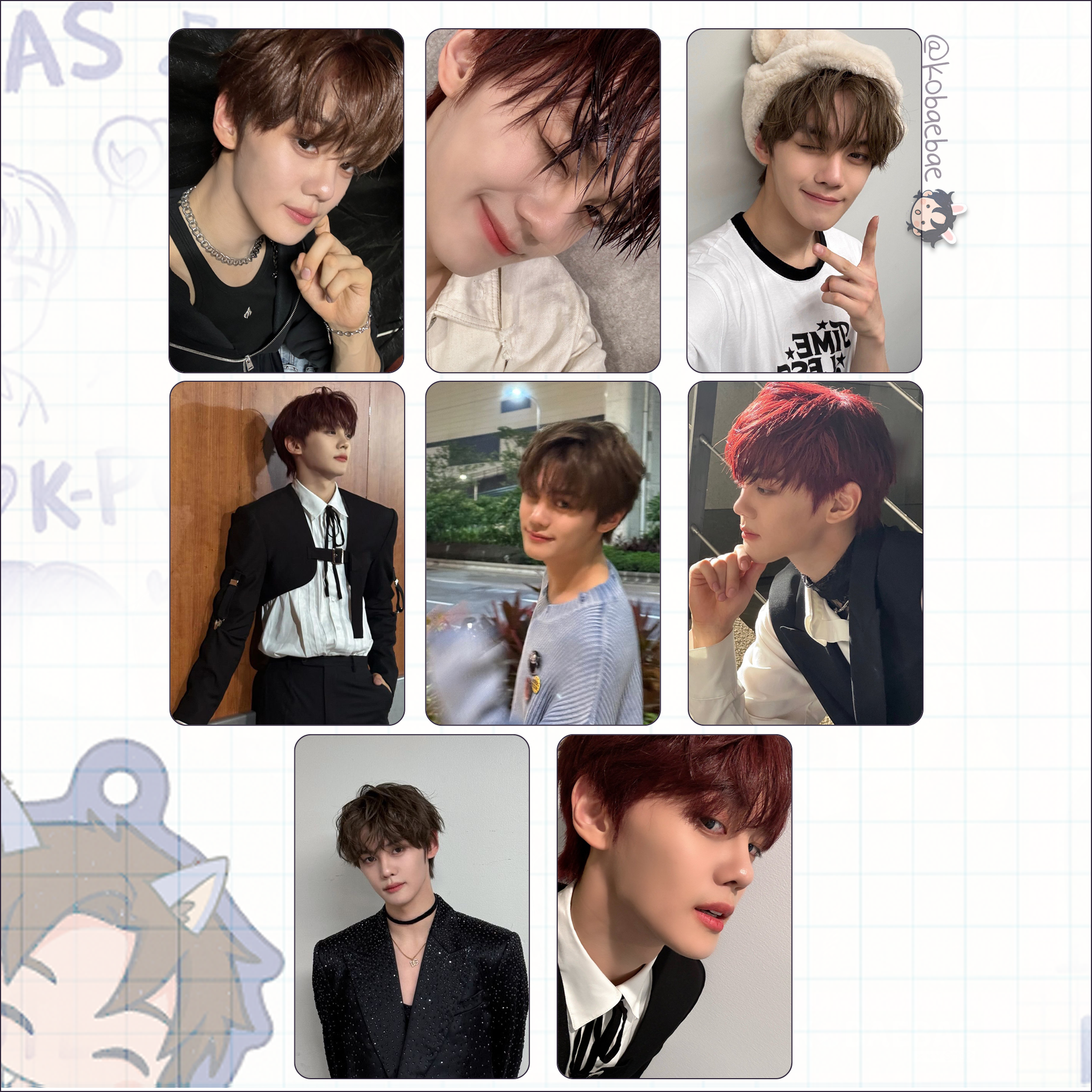 Zb1 - Gyuvin handmade photocards kpop inspired - Set 3