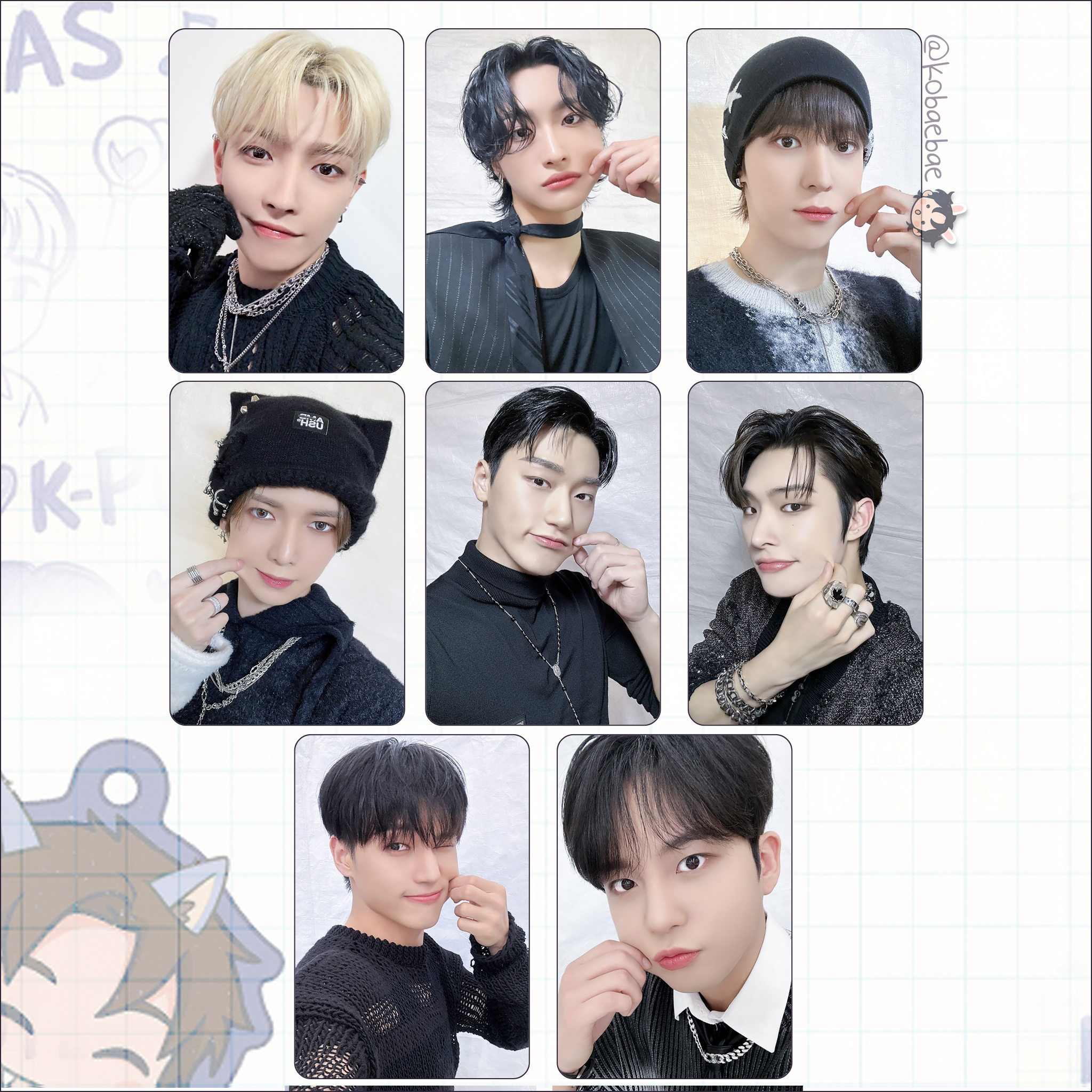Atz - Bloggy handmade photocards kpop inspired - Bias set 2