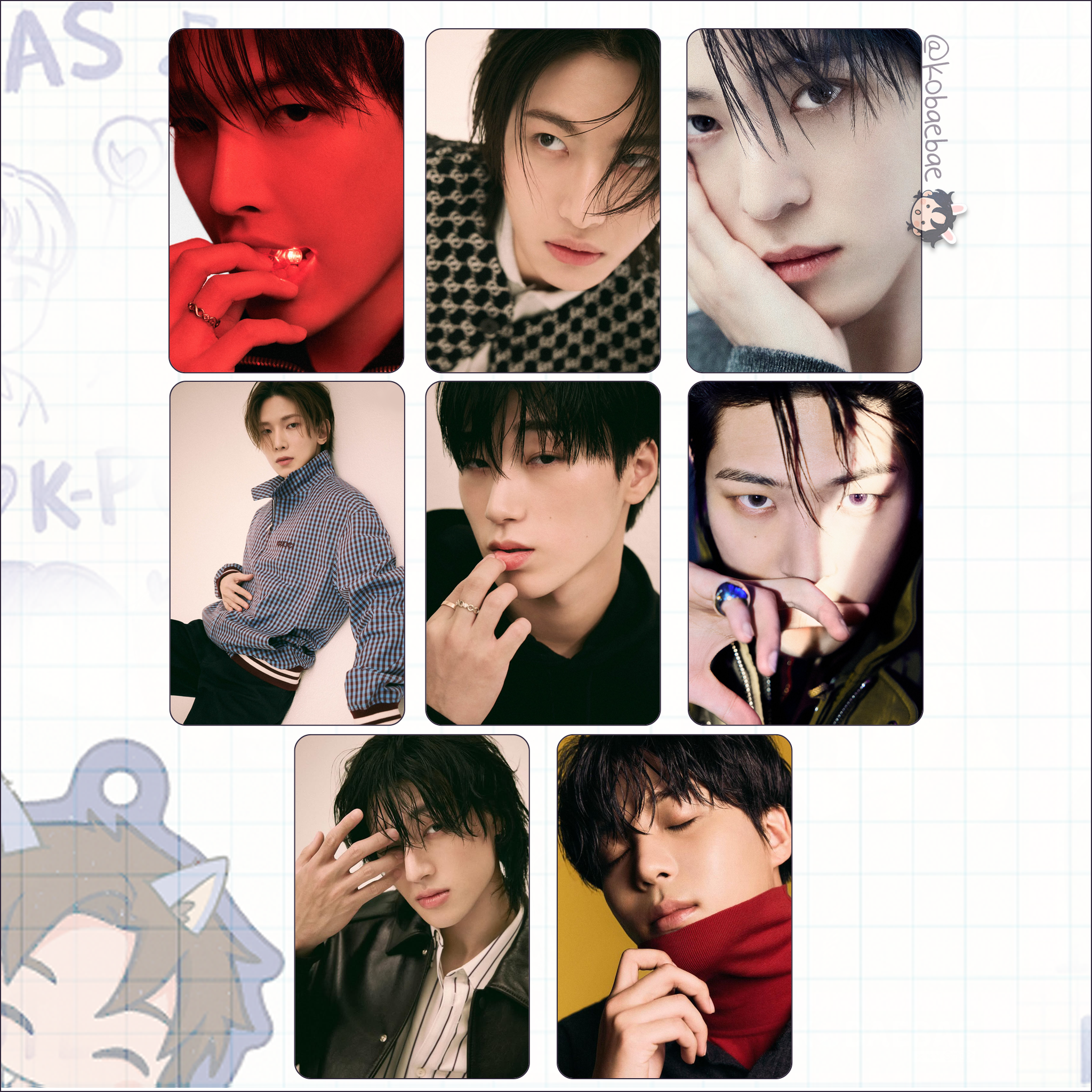 Atz - Daze. Handmade photocards kpop inspired - Bias set