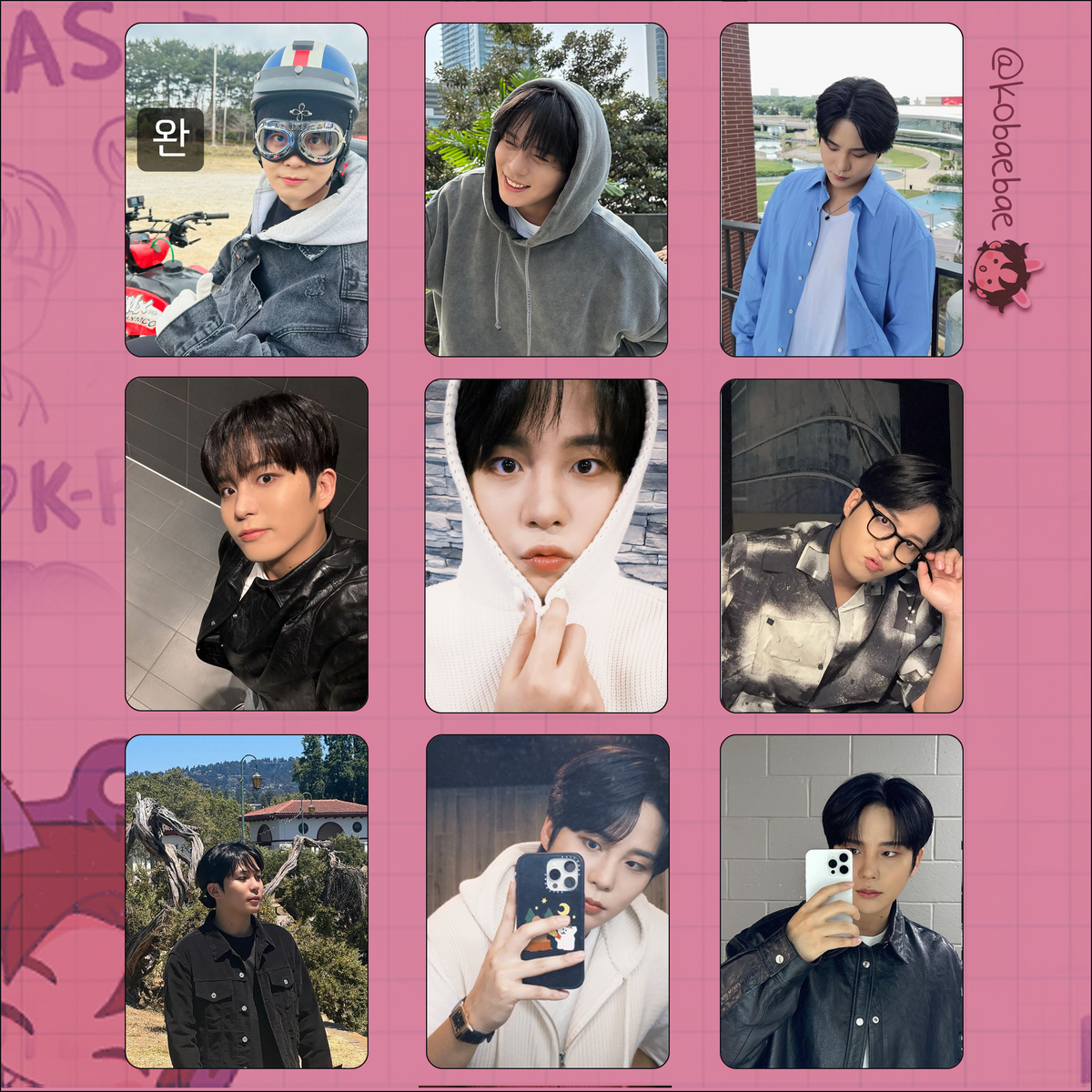 Ateez - Jongho handmade photocards kpop inspired - set 6