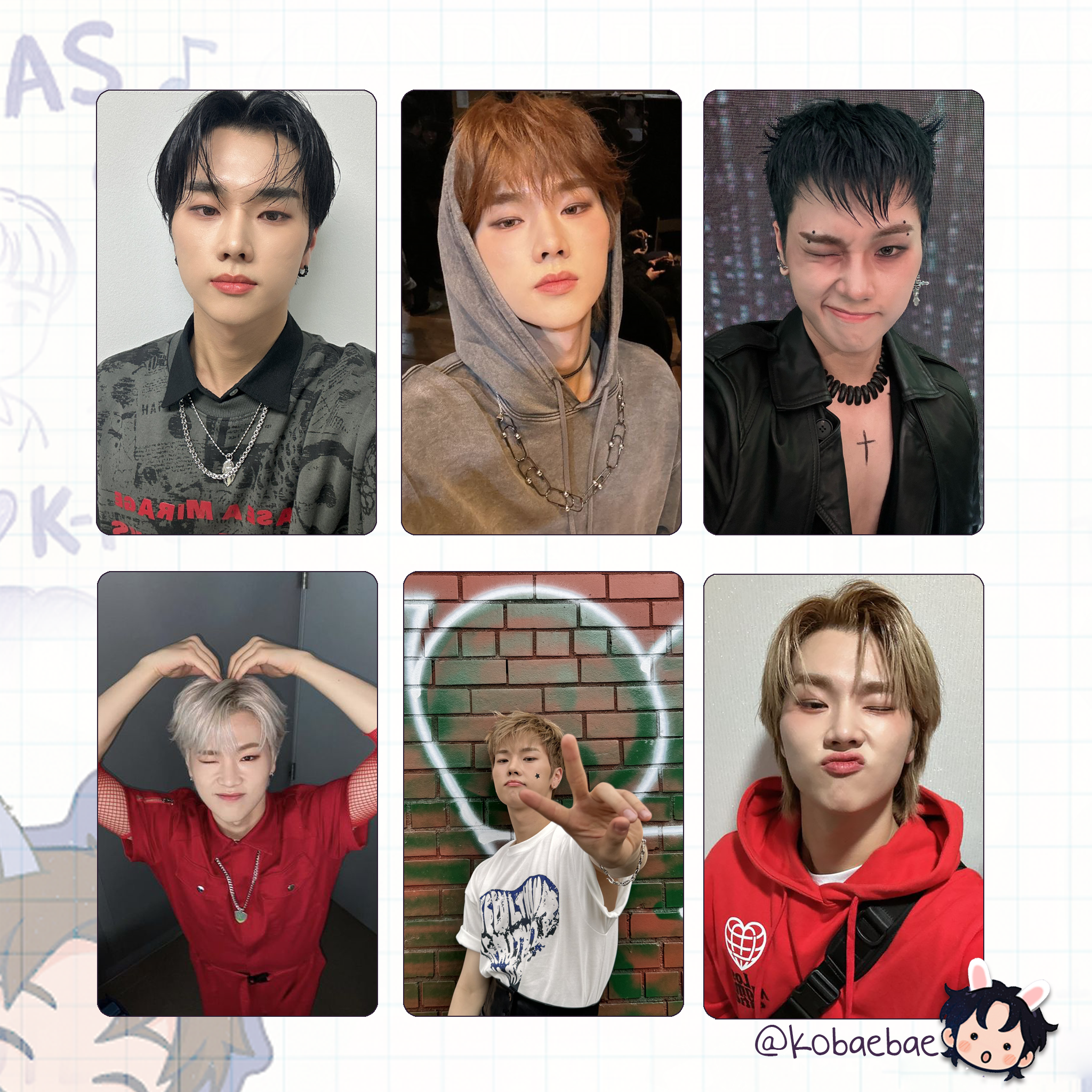 XHR (Xdinary Heroes) - Jungsu Handmade photocards kpop inspired - Bias set 3