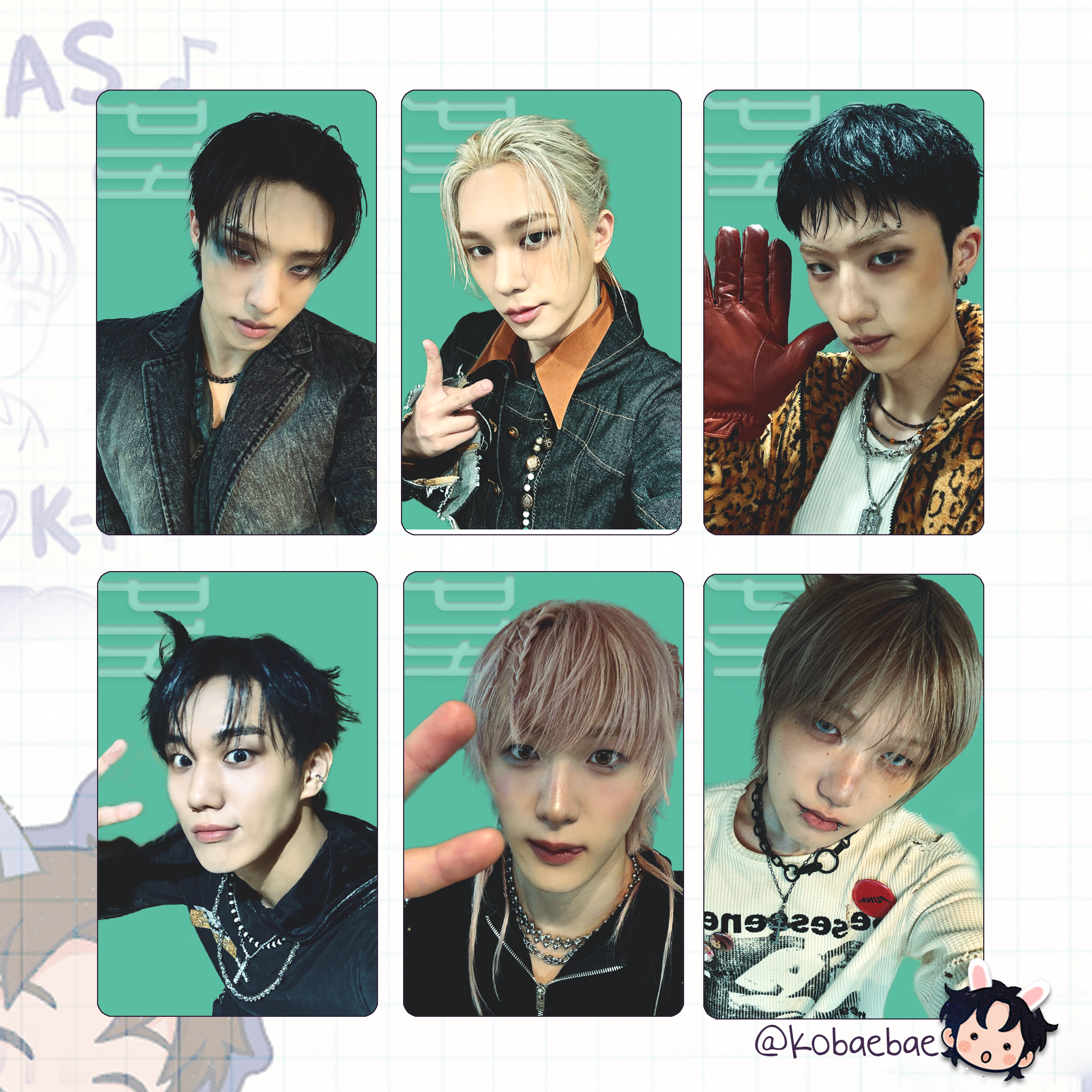 P1h - Holo Handmade photocards kpop inspired - Bias Set