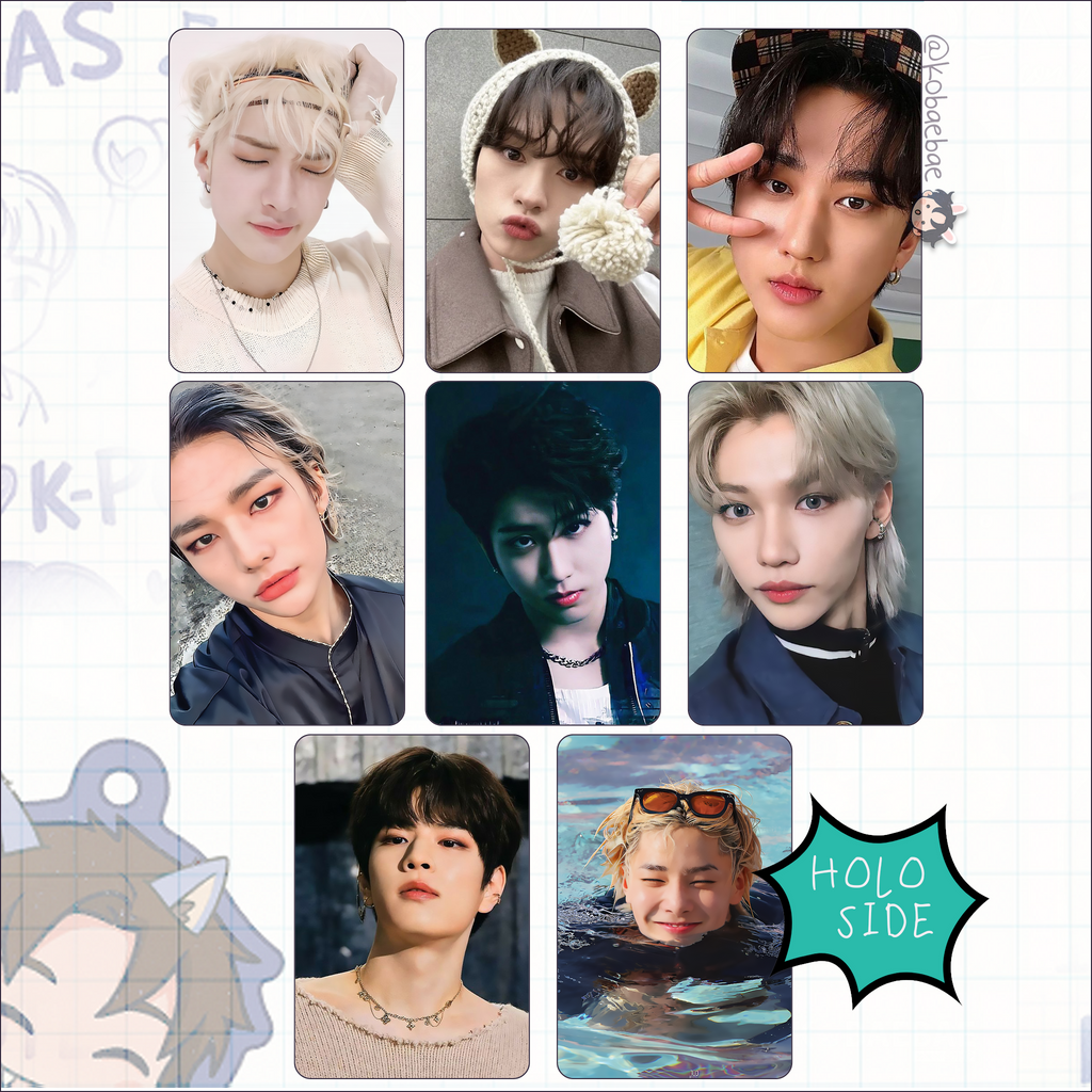 Skz - Handmade photocards kpop inspired - Holo set broken glass 1