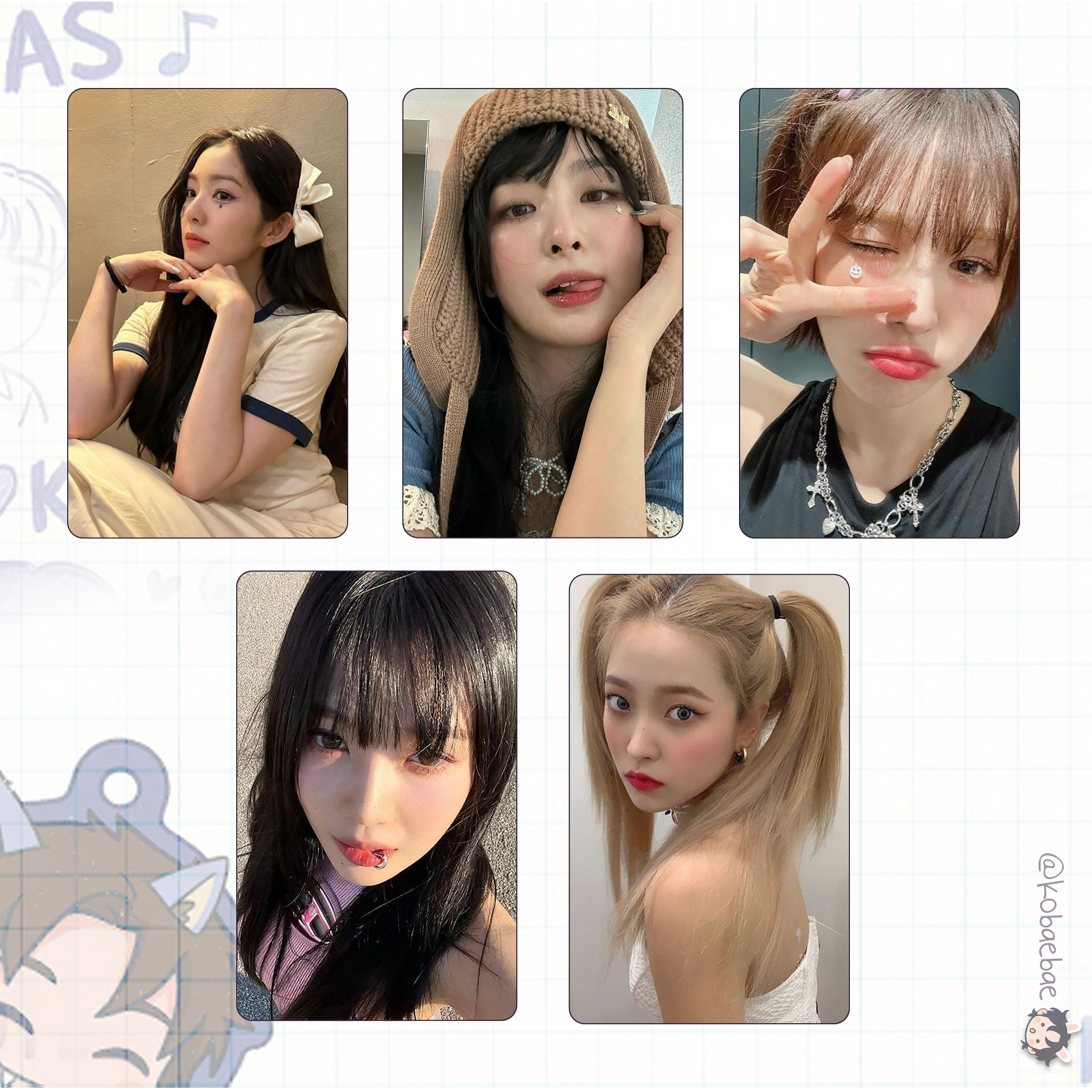 Red Velvet - Handmade photocards kpop inspired - Bias set ot5 pack