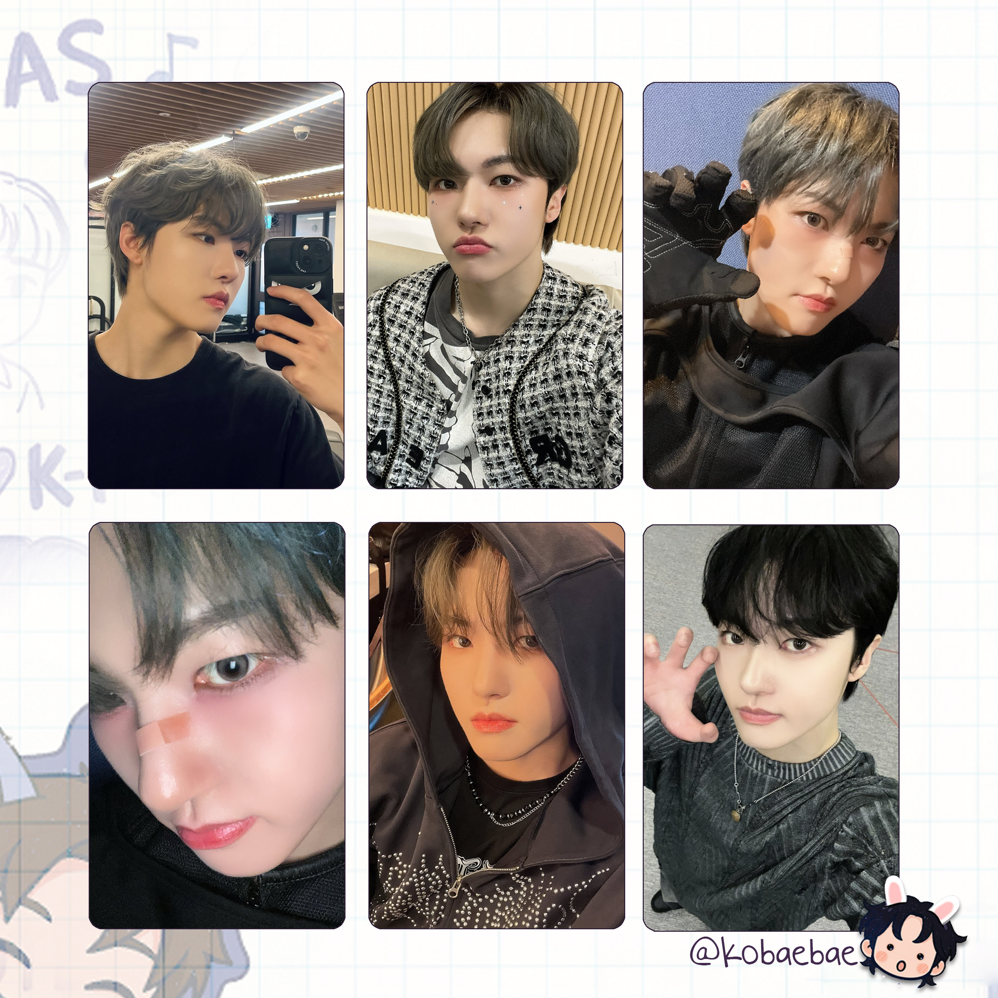 Xikers - Junghoon handmade photocards kpop inspired - Set 2