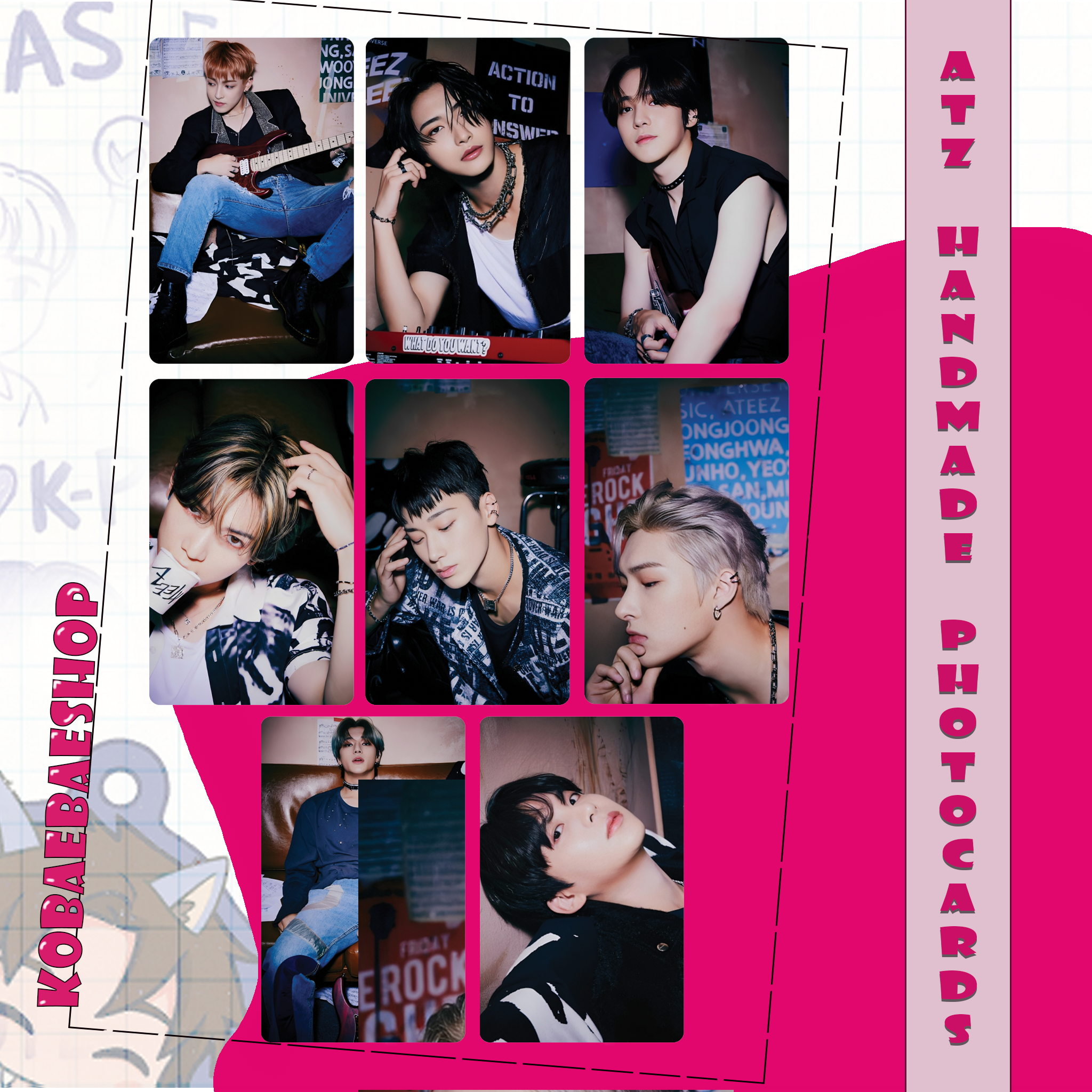 Atz - Backstage Rockin' Handmade photocards kpop inspired - Bias set