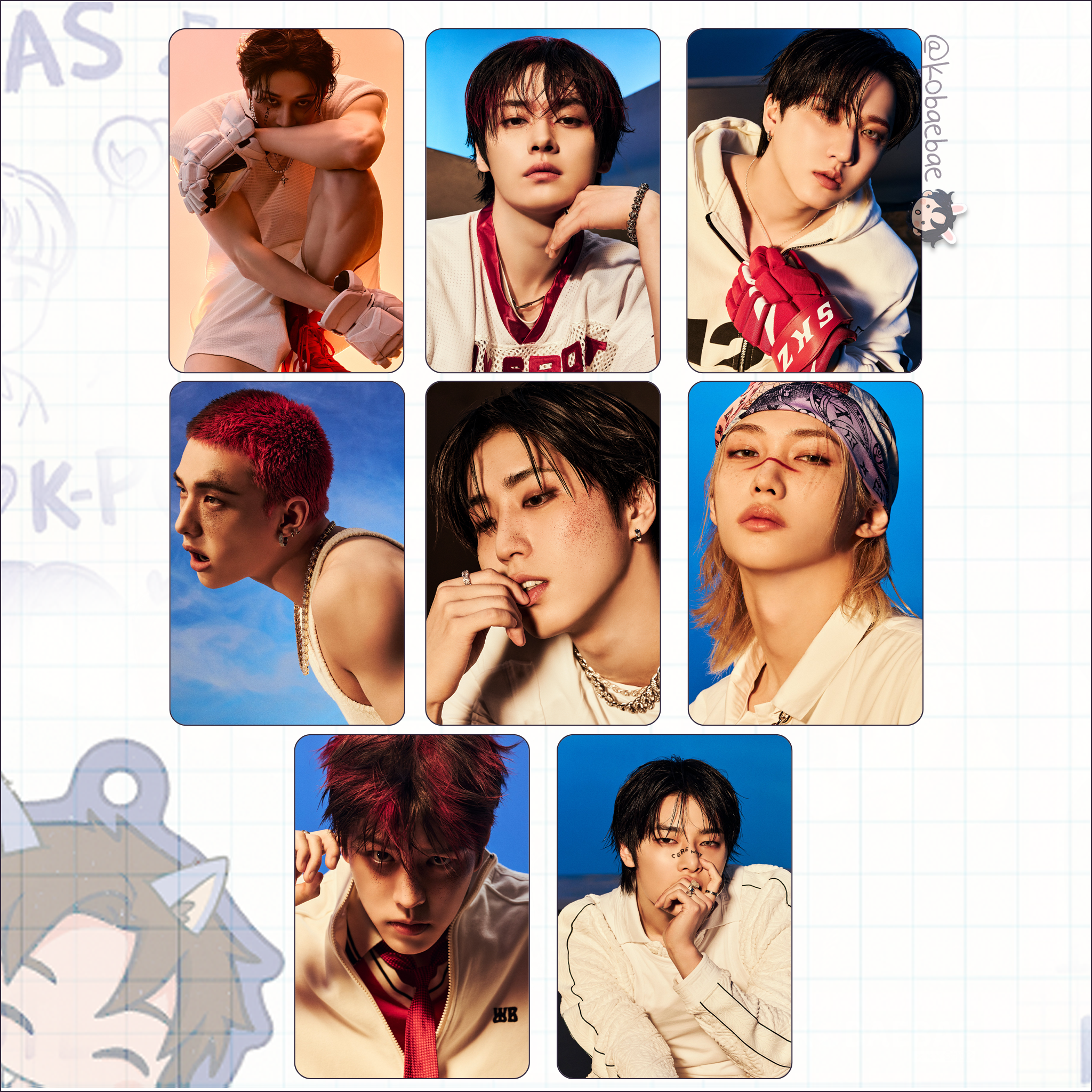 Skz - Handmade photocards kpop inspired - K.arma bias set 3