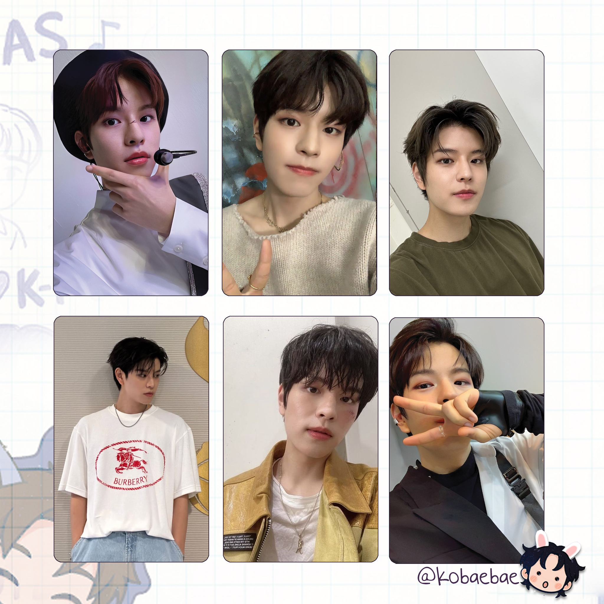 Stray Kids (Skz) - Min Handmade photocards kpop inspired - Bias set 5
