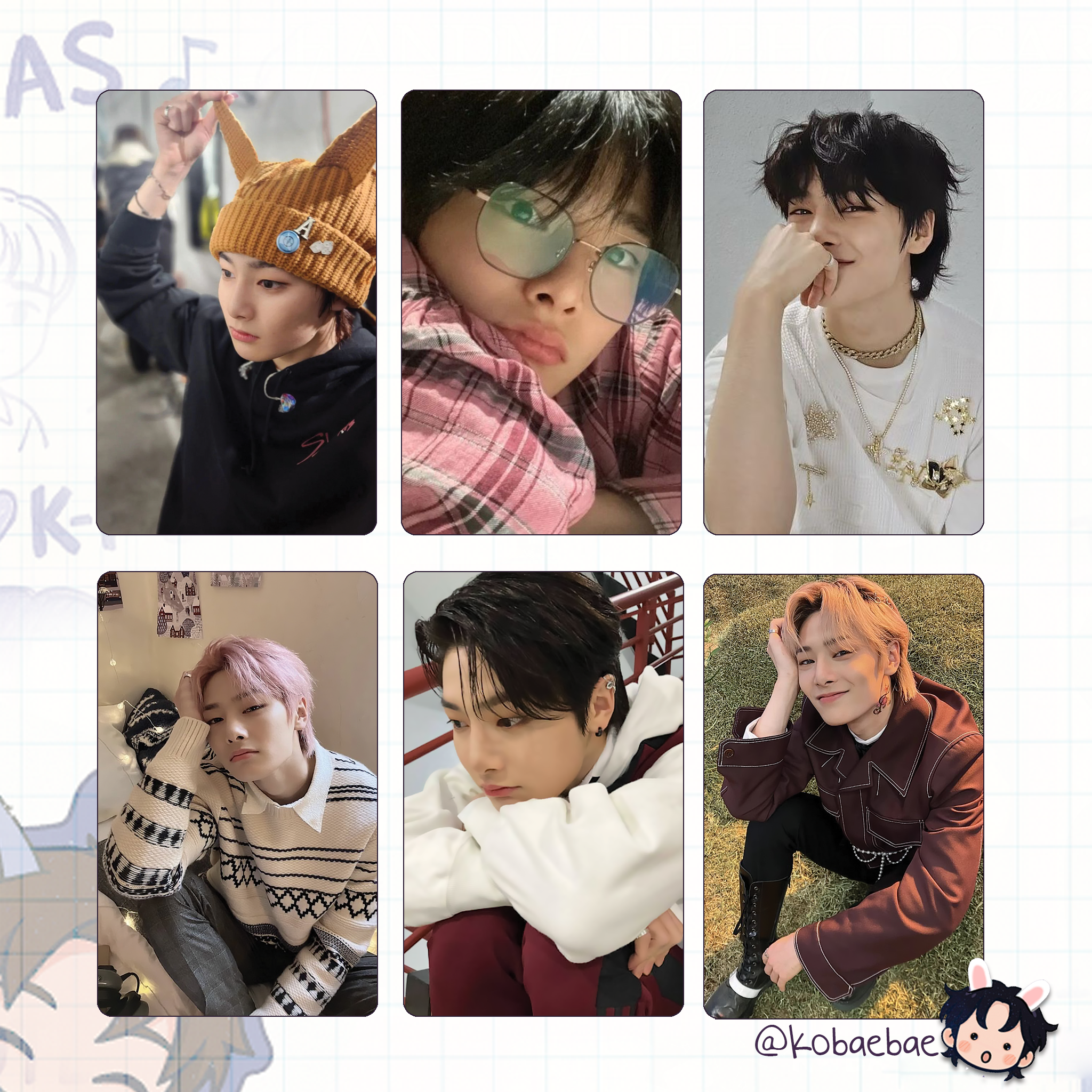 Skz - In Handmade photocards kpop inspired - Bias set 5