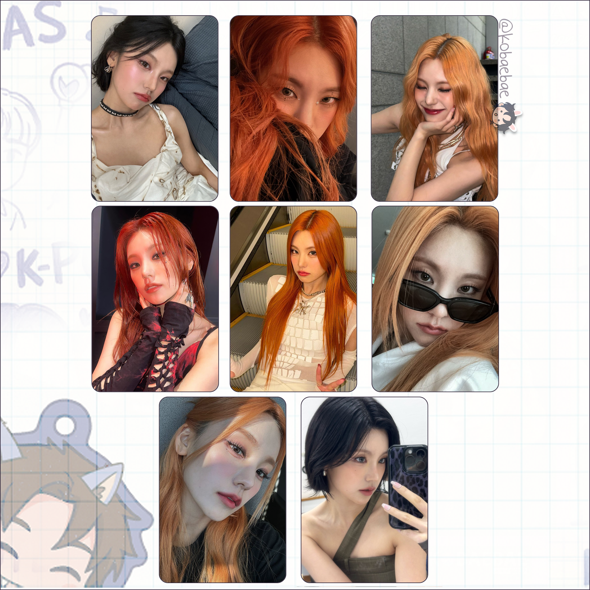 Itzy - Yeji handmade photocards kpop inspired - Set 3