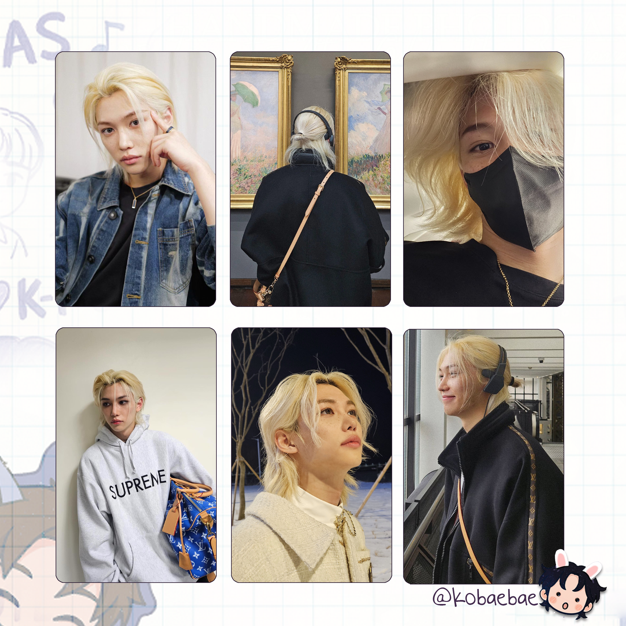 Skz (Stray Kids) - Felix handmade photocards kpop inspired - Set 8