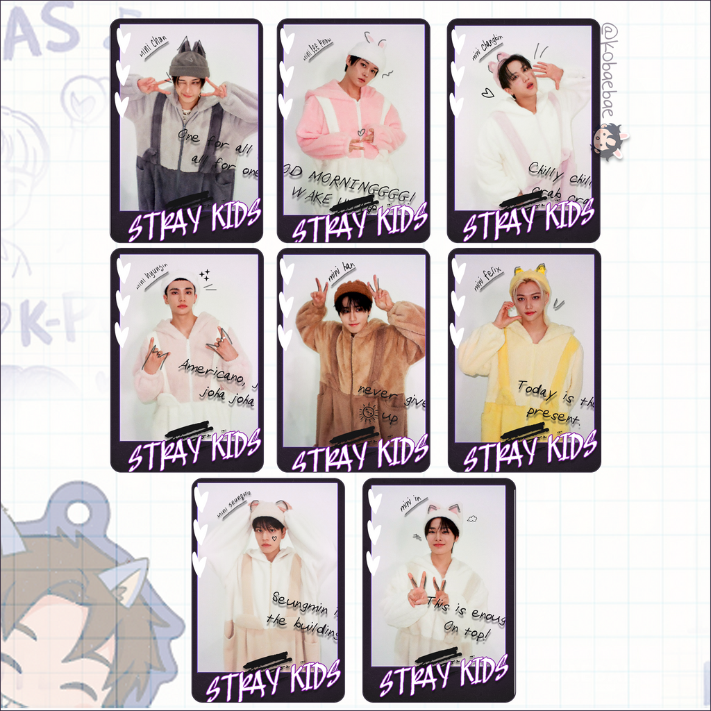 Stray Kids (Skz) - Cutie Pola  Instant-Style Fanmade Photo Print - Bias set