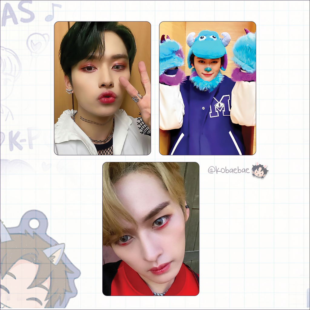 Stray Kids (Skz) - Lino Handmade photocards kpop inspired - Double side pack