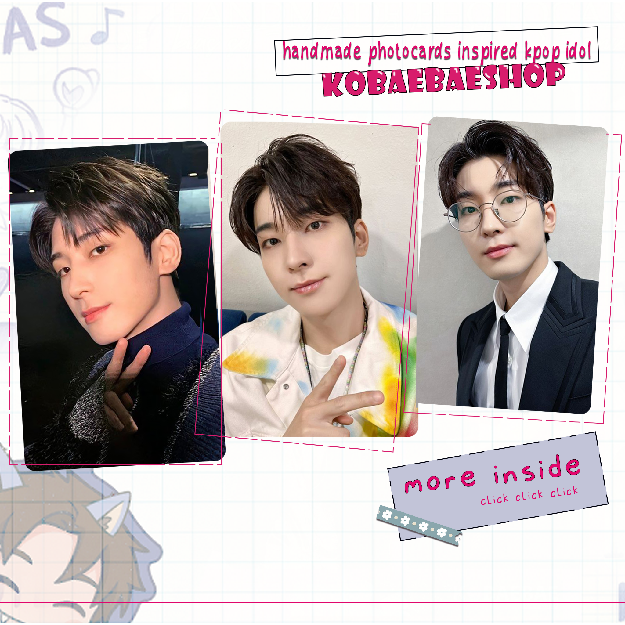 Svt - Wonwoo Handmade photocards kpop inspired - Bias Set 1