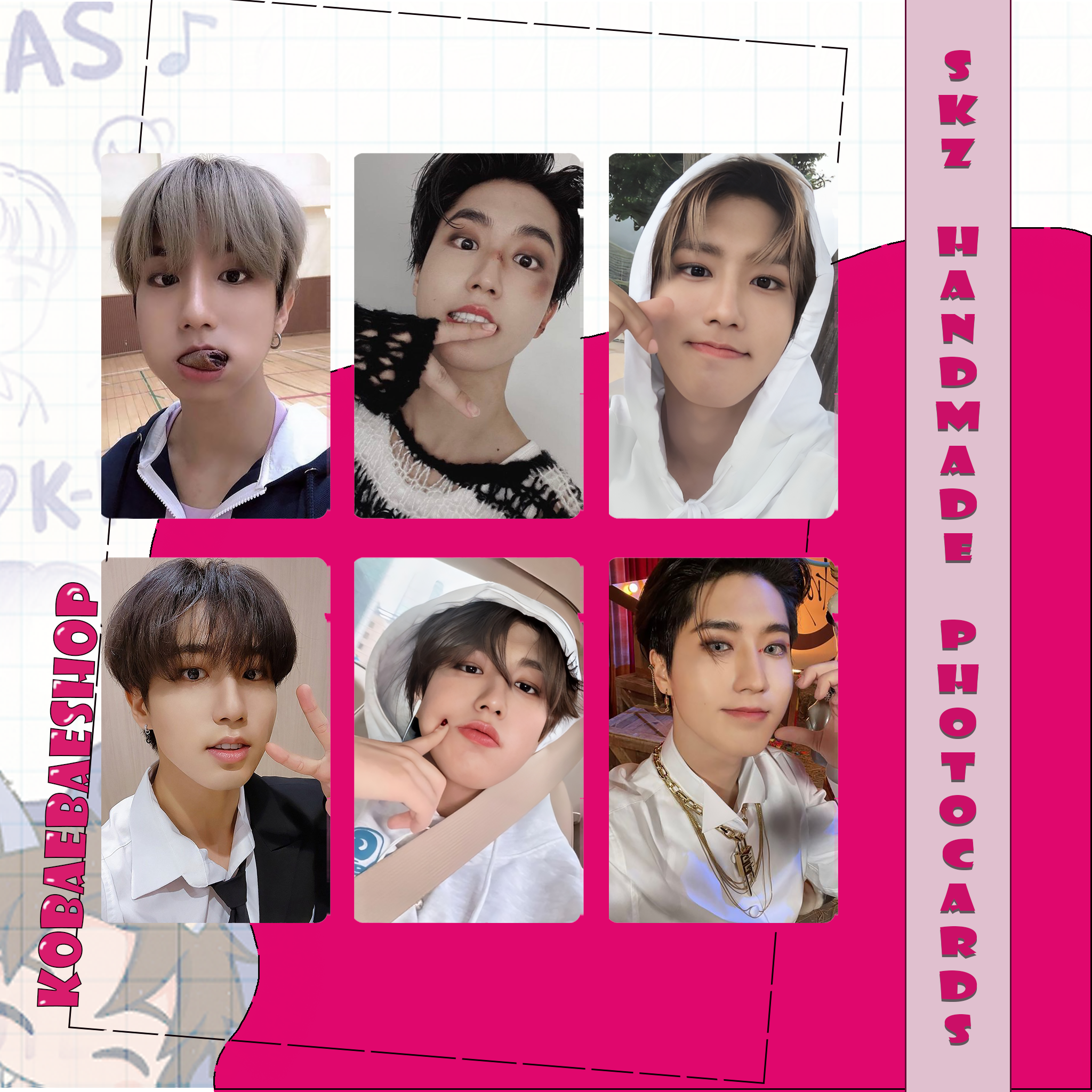 Skz - Han handmade photocards kpop inspired - Set 3