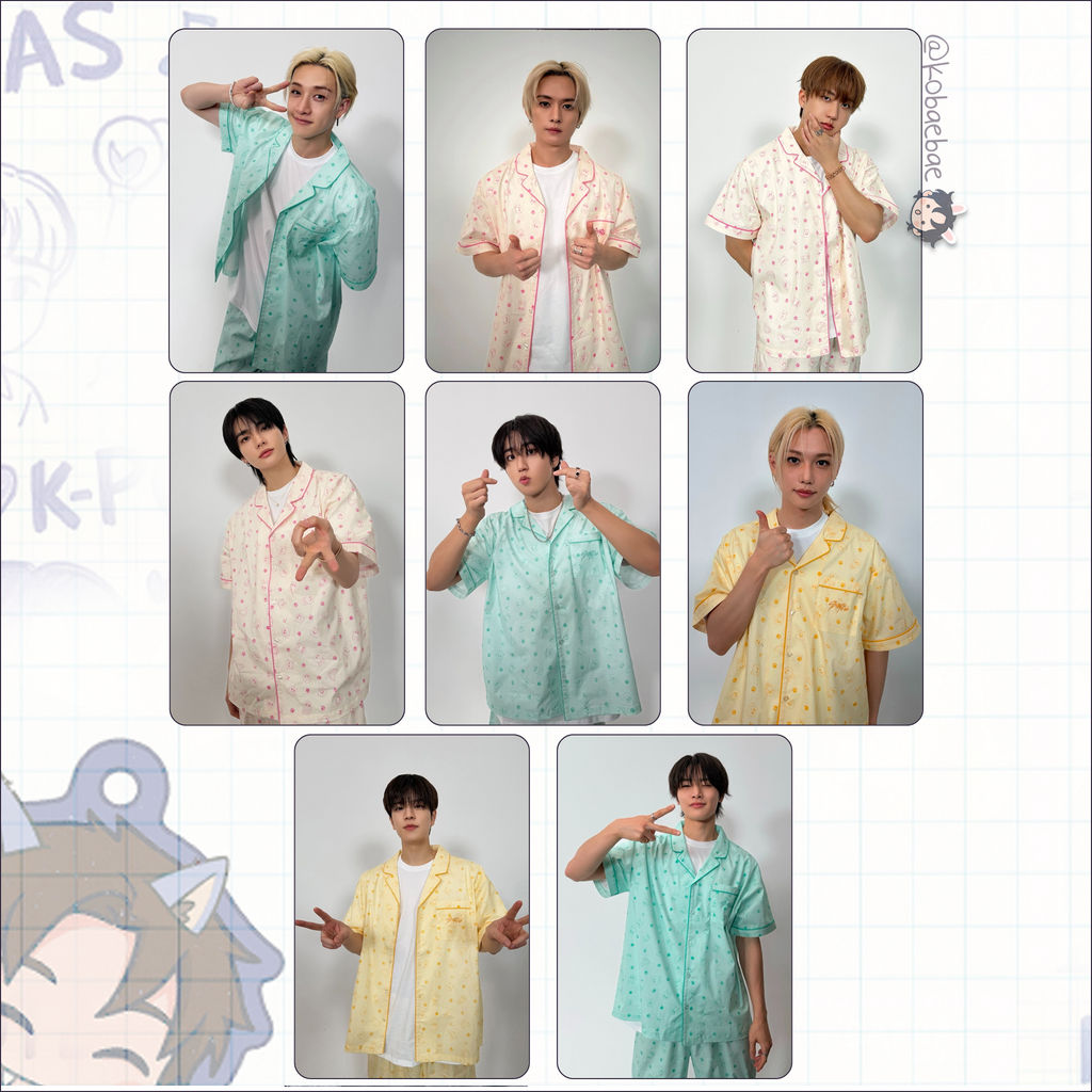 Skz -  Handmade photocards kpop inspired - Bias set Pajamas Selfie