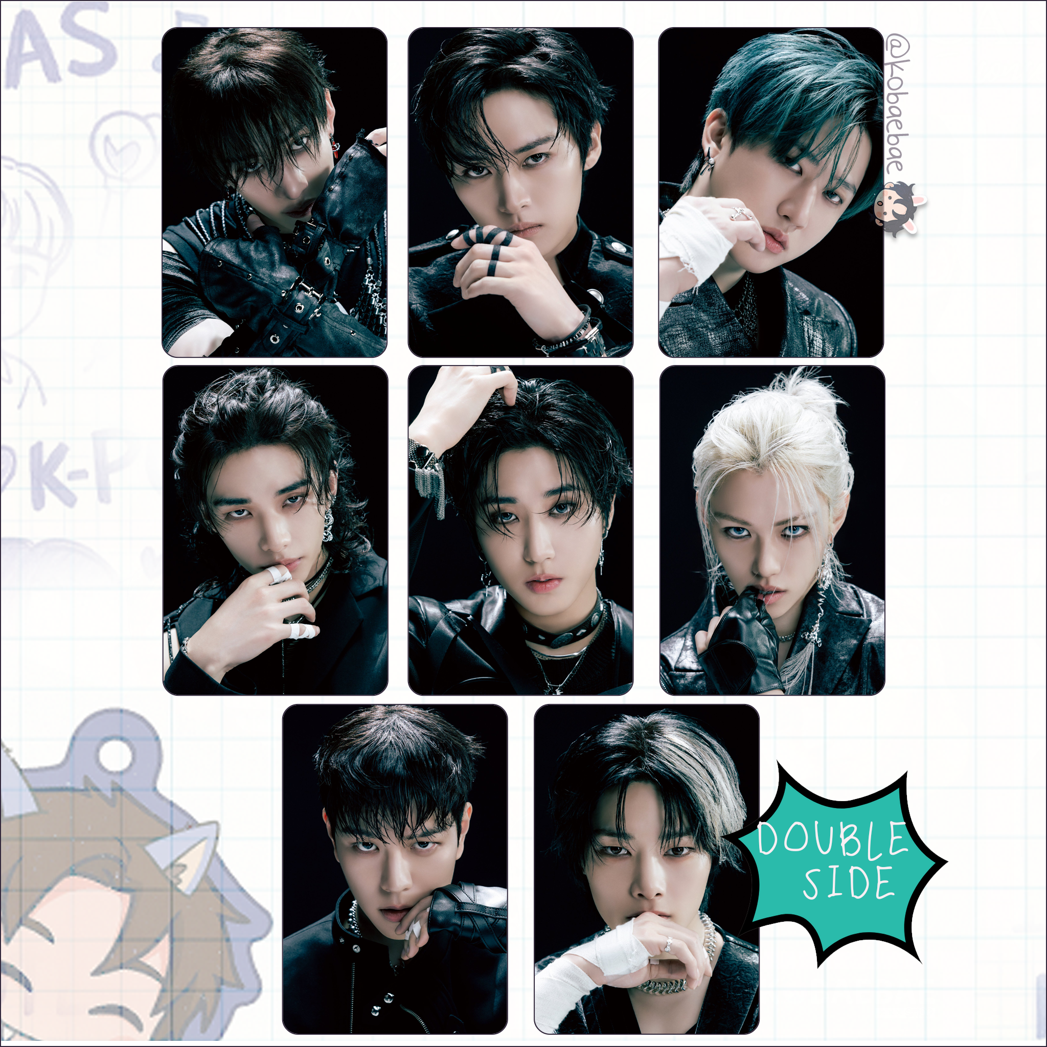 Skz - G.i.a.n.t. Handmade photocards kpop inspired - Double side set 1