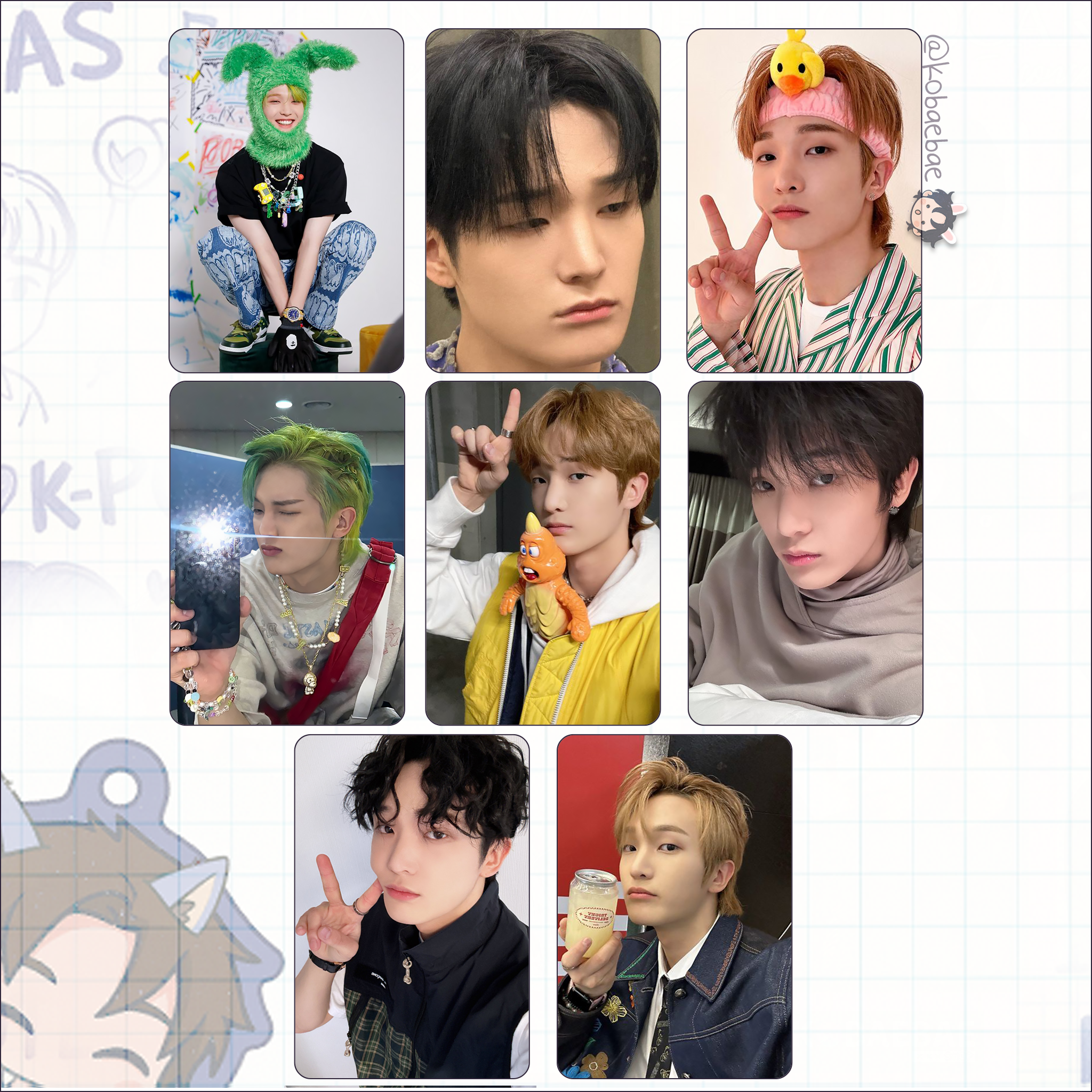 Xkrs - Sumin handmade photocards kpop inspired - Set 1