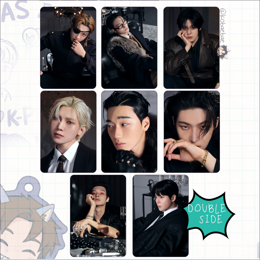 Ateez (Atz) - Golden H. 4 -  Handmade photocards kpop inspired - Double side set 2