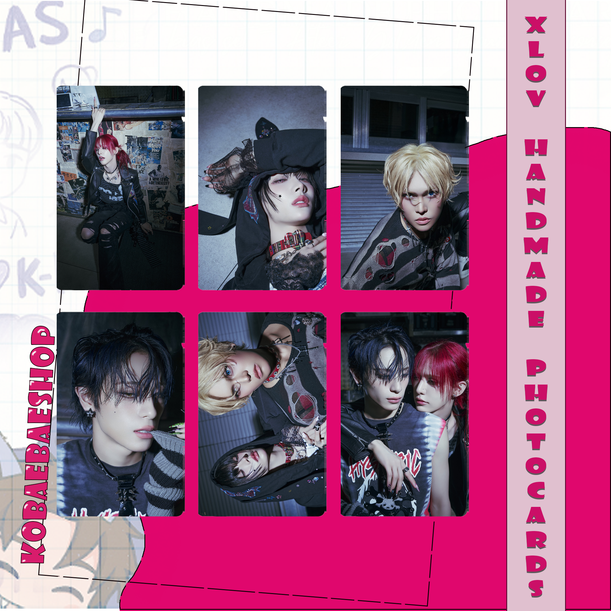 Xlov - Mini Album Handmade photocards kpop inspired - Bias Set 5
