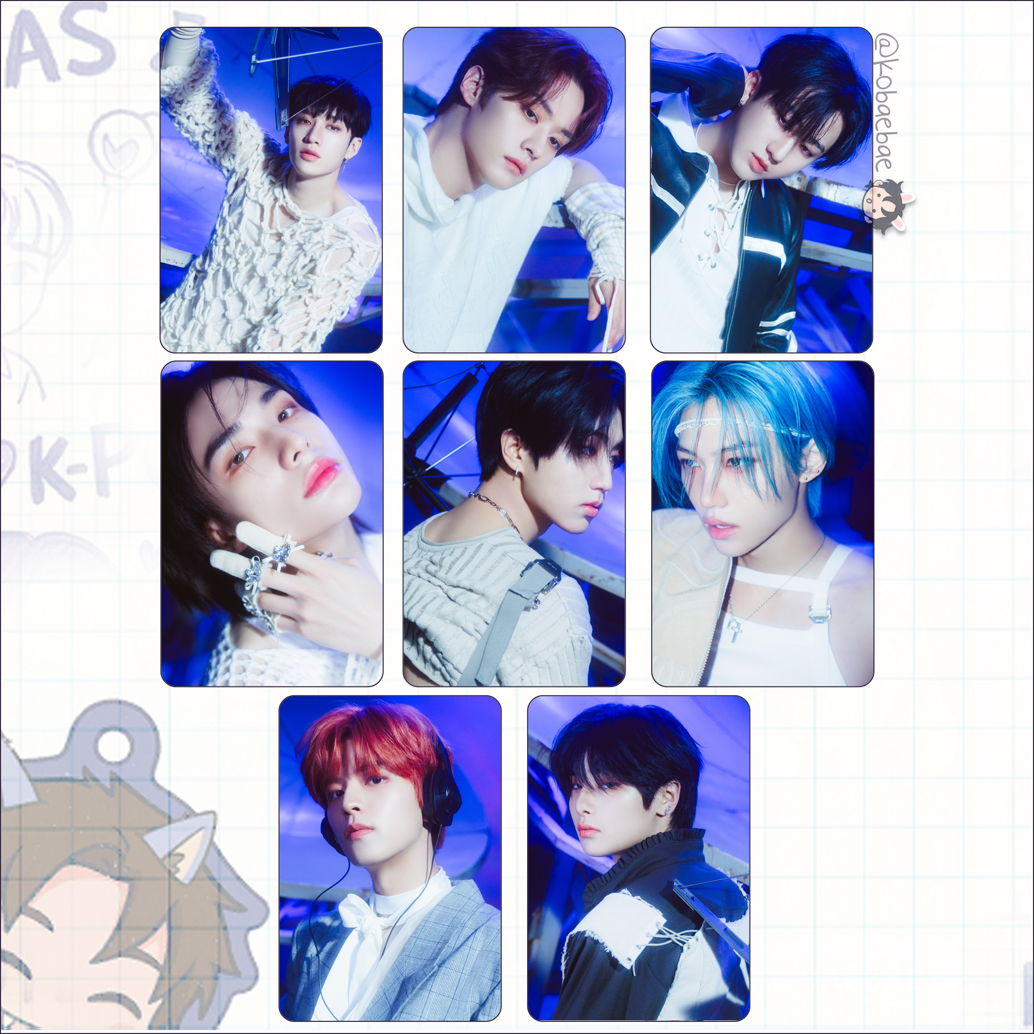 Skz - Rockstar Handmade photocards kpop inspired - Bias set 2